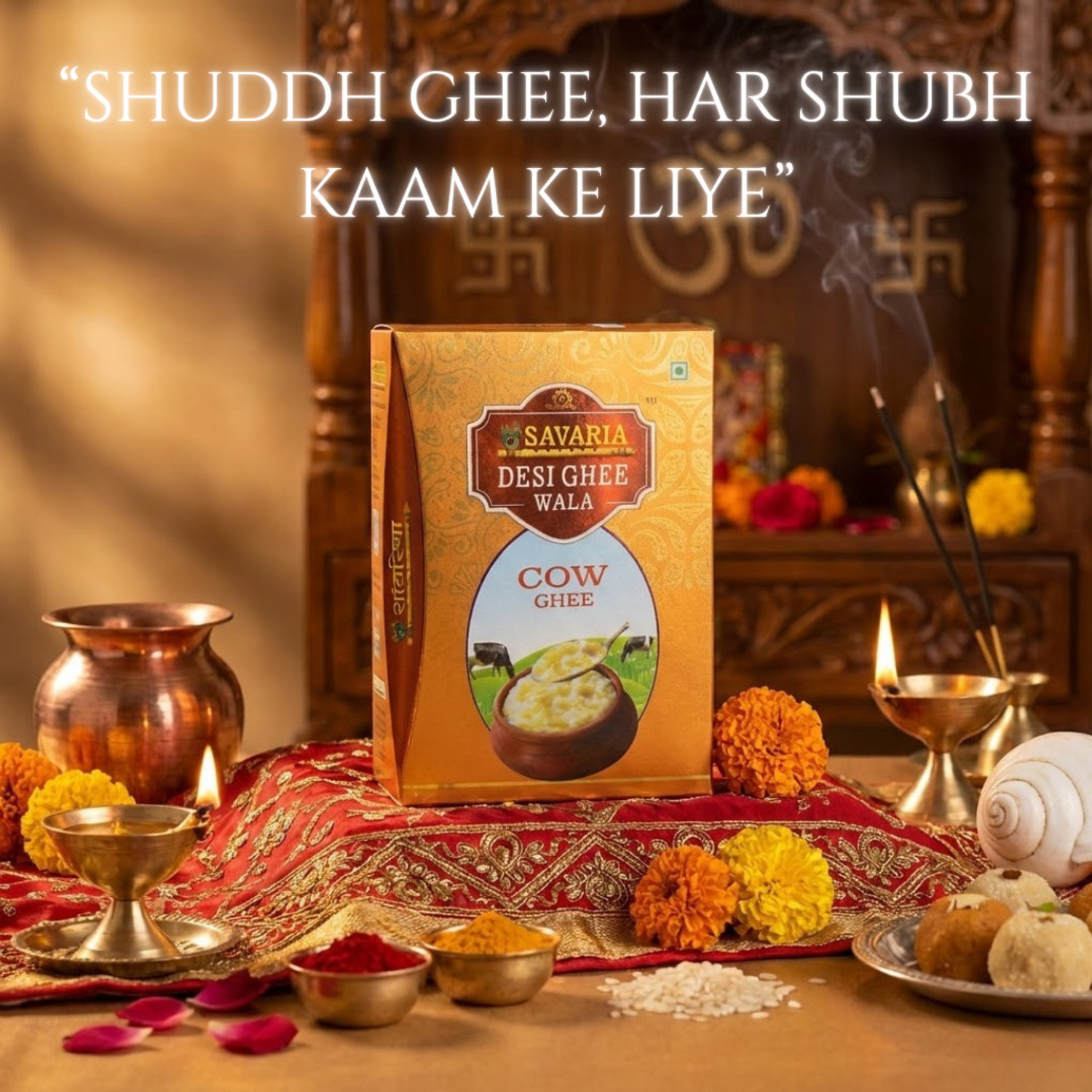 Image of savaria the doodhwala Desi Ghee Wala Pure Cow Desi Ghee for Daily Cooking Ghee Tetrapack