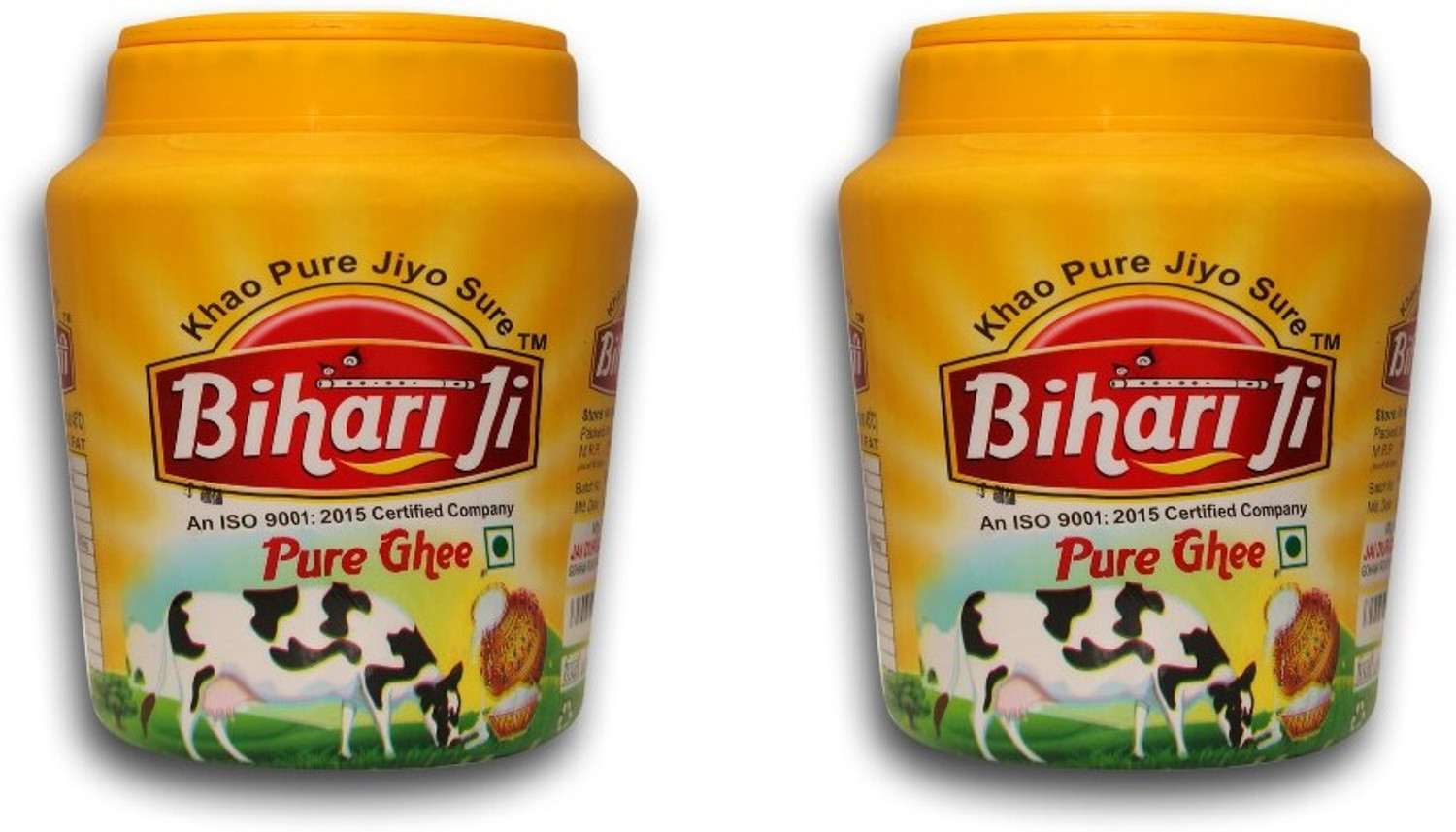 Image of Bihari ji 200 ml pack of -2 Ghee Plastic Bottle