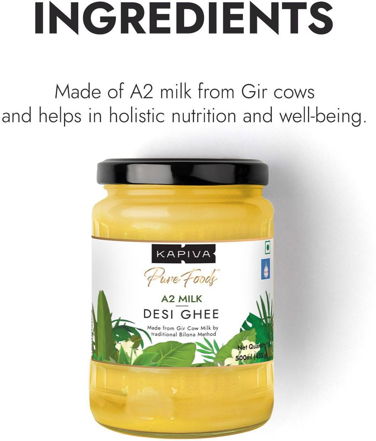 A2 Shudh Desi Cow Ghee|Pure & Healthy|Rich in Nutrition Glass Bottle - Image 4