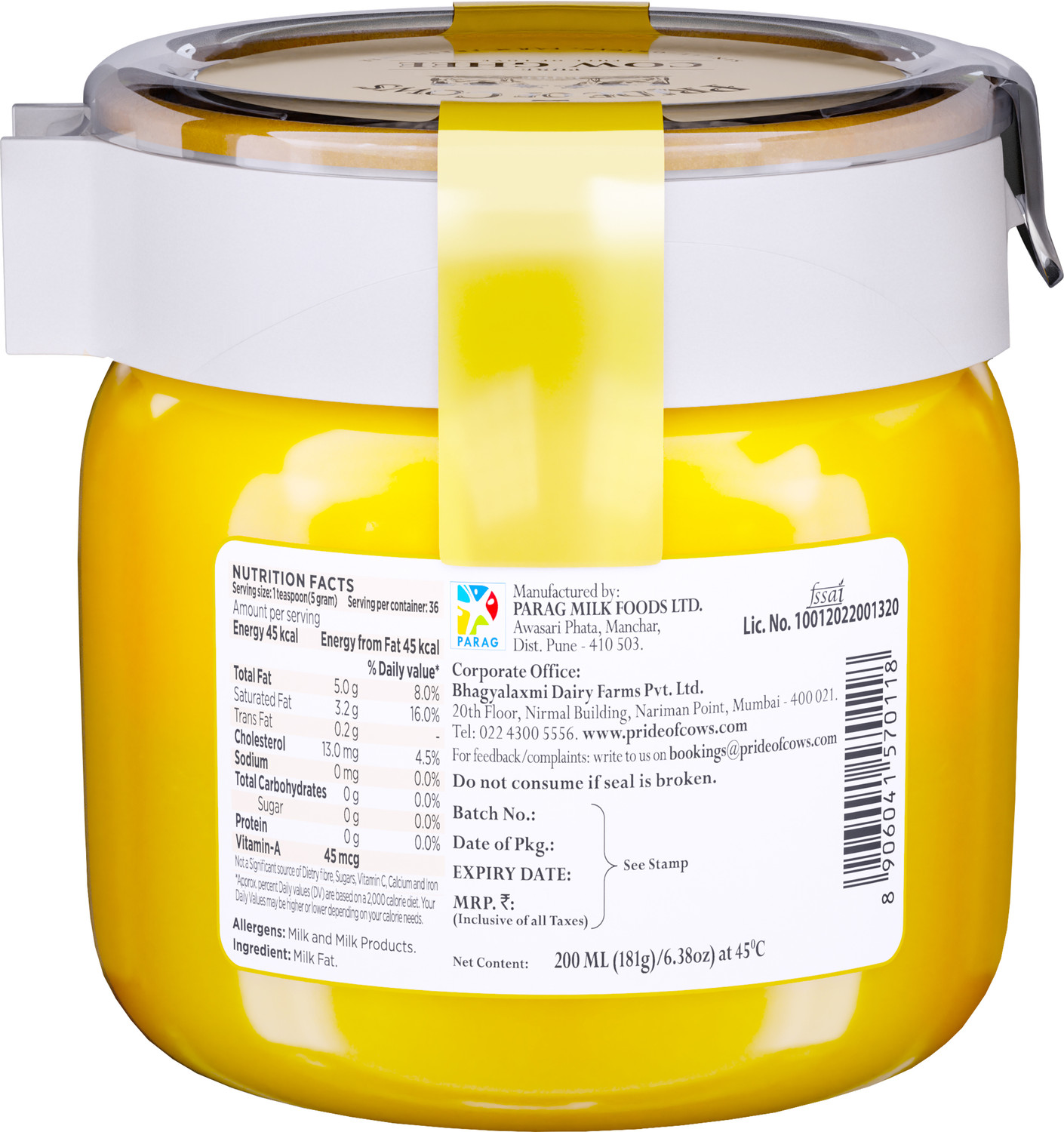 Image of PRIDE OF COWS I Untouched by Human Hands I Single Origin I Ghee Plastic Bottle