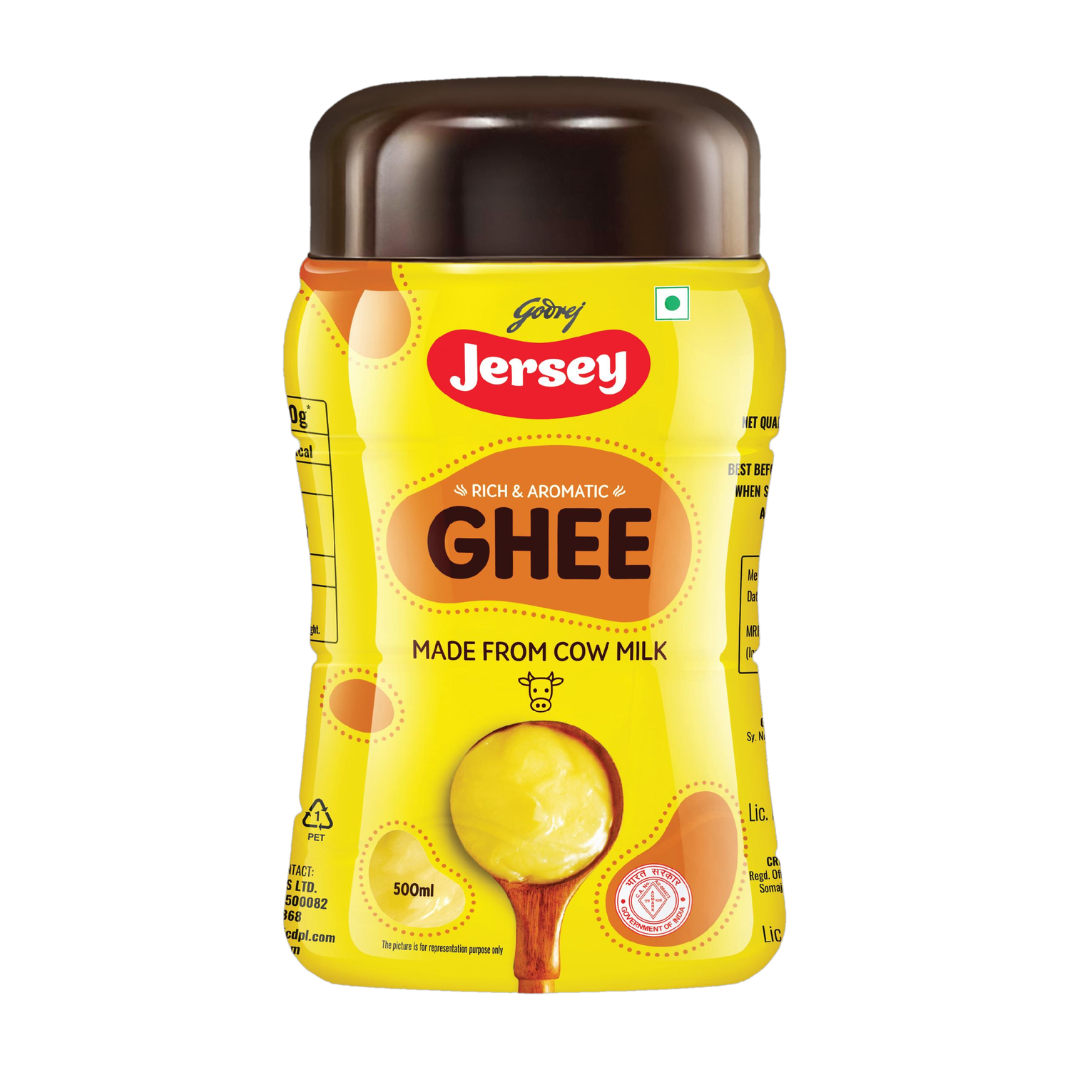 Image of Godrej Jersey Pure Cow Ghee Plastic Bottle