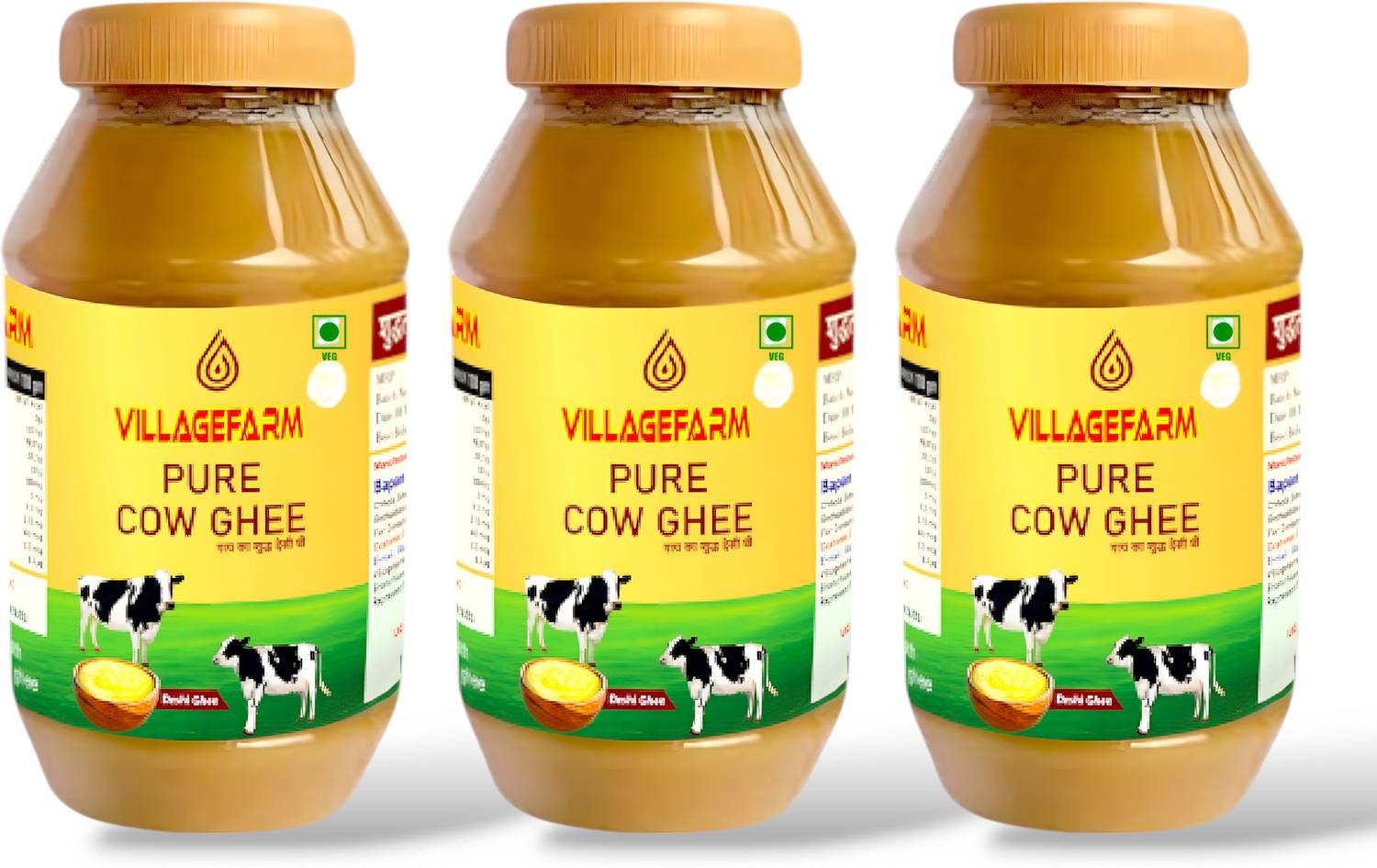 Bristi Villagefarm Indian desi gir Cow homemade pure ghee Ghee Plastic Bottle