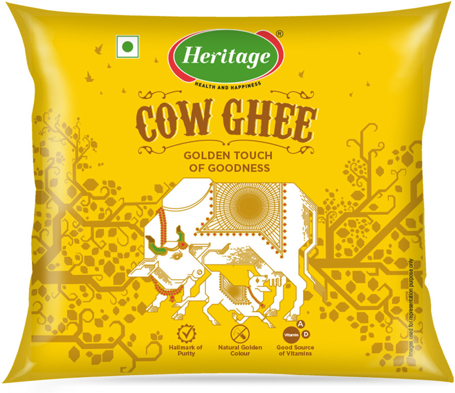 Image of Heritage Golden Cow� Ghee Pouch (500 ml)