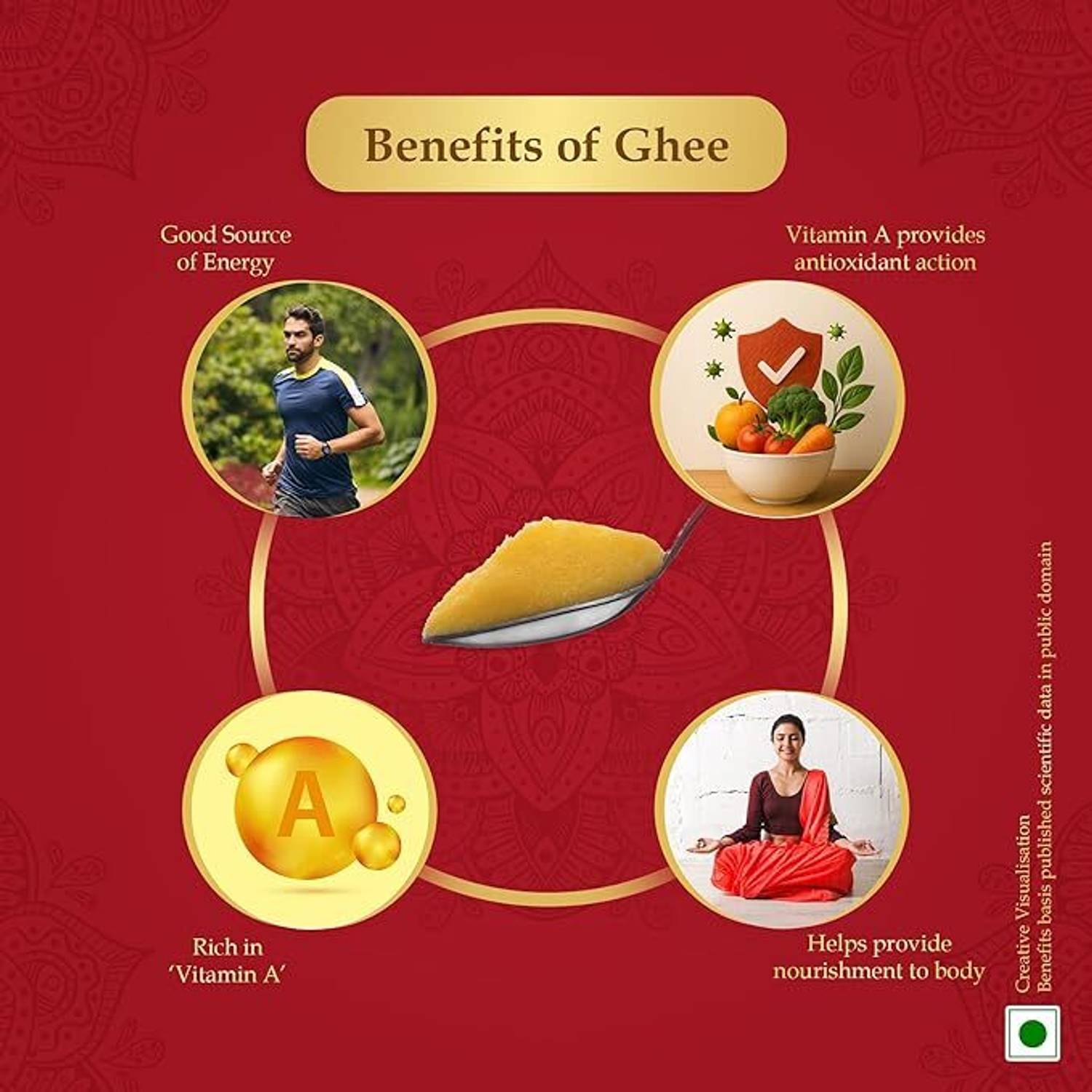 Dabur Pure Cow Ghee Tetrapack 1L - Image 3