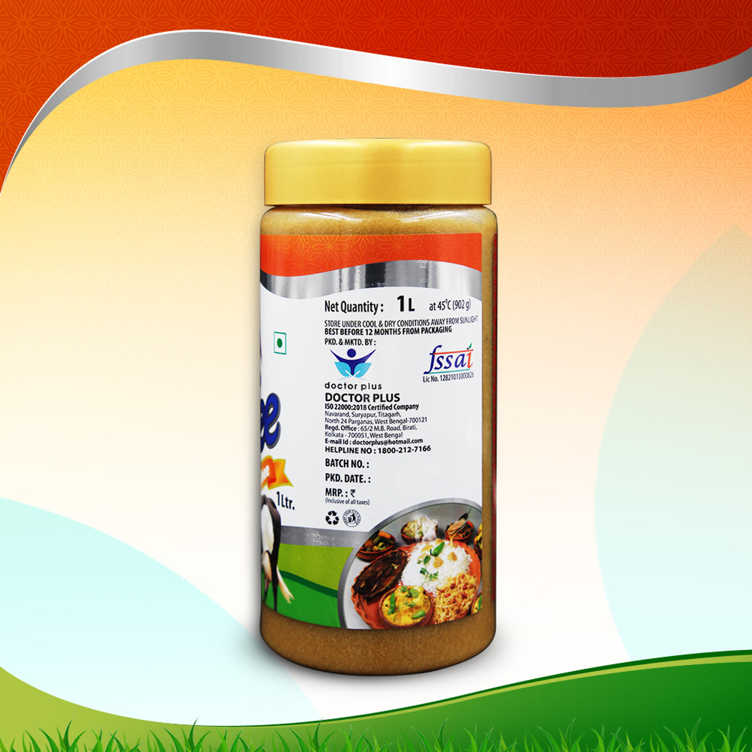 Image of AKD Pure Desi authentic Bengali Ghee Plastic Bottle (1 L)