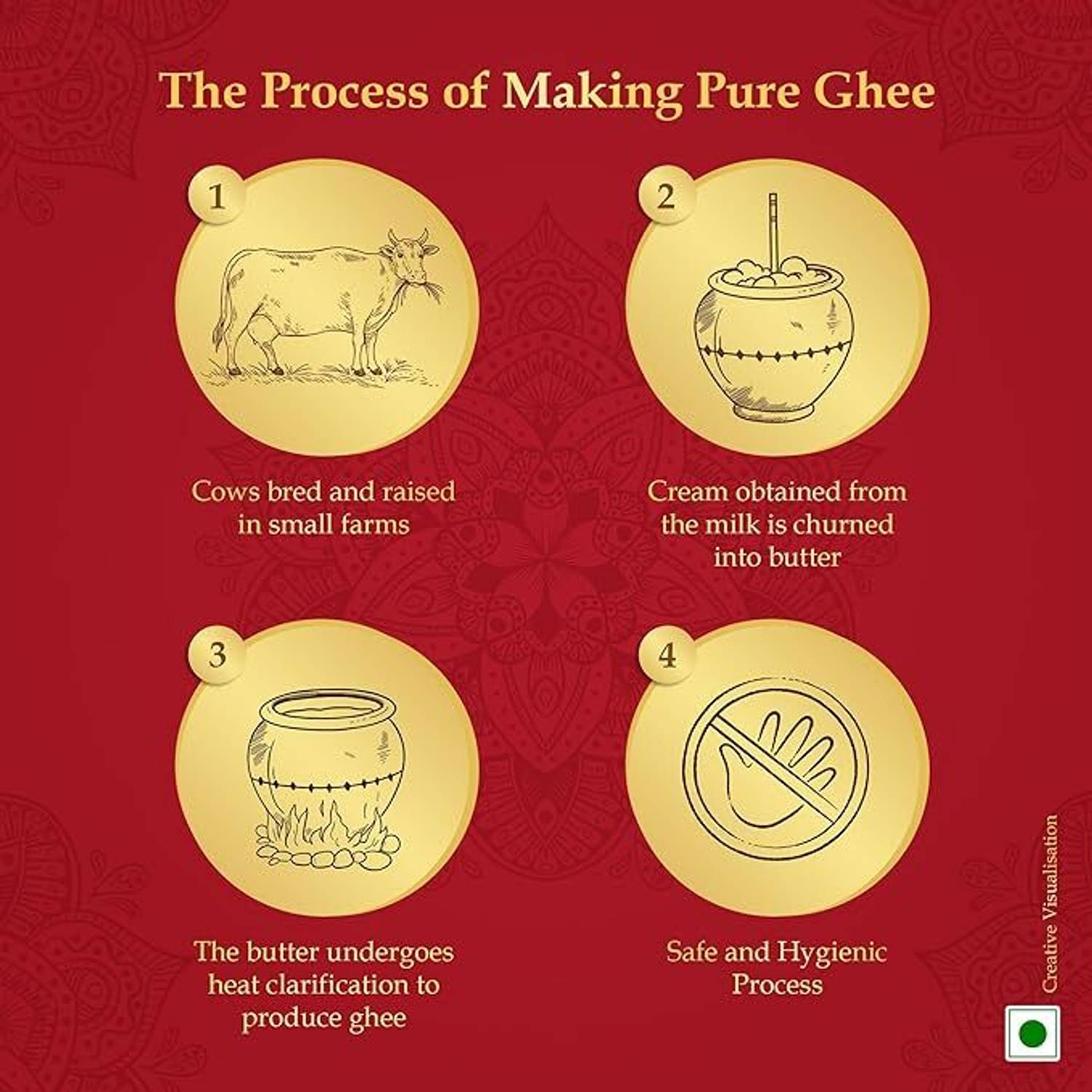 Dabur Pure Cow Ghee Tetrapack 1L - Image 2