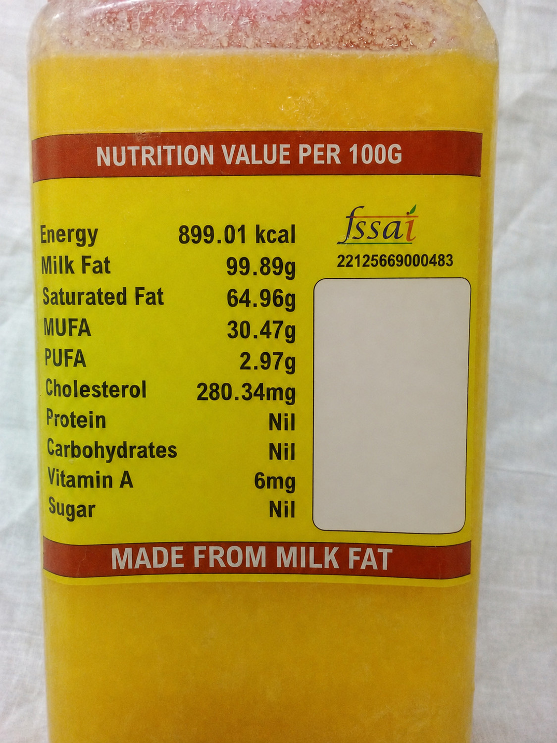 Image of Annpurna dairy desi ghee Box (1000 g)