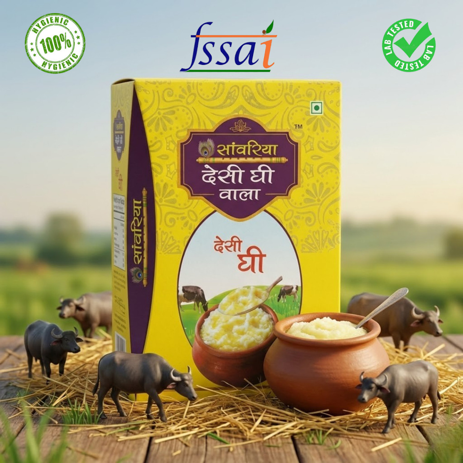Image of savaria the doodhwala Desi Ghee Wala Pure Buffalo Desi Ghee for Daily Cooking Ghee Tetrapack