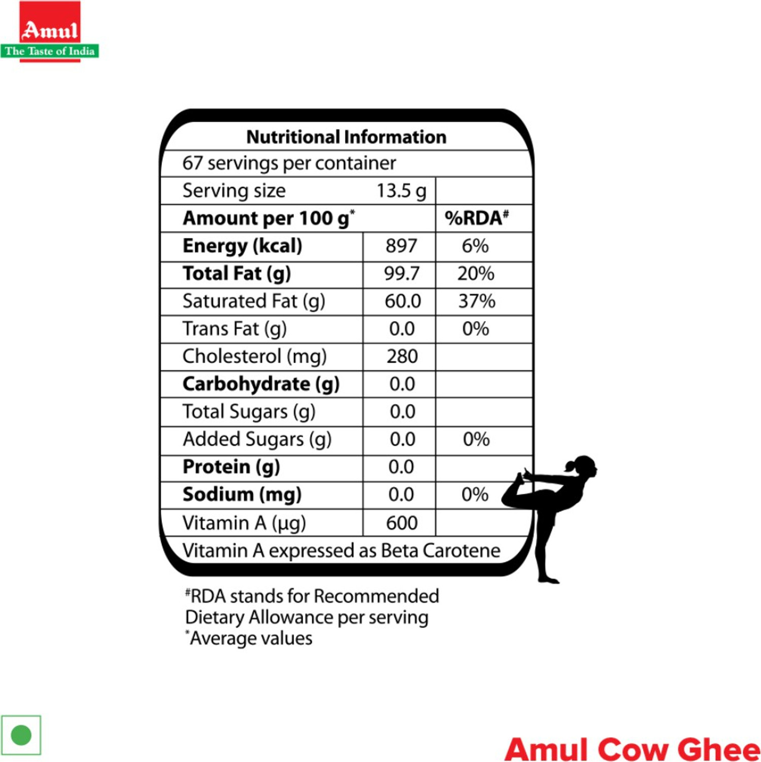 Image of Amul Cow Ghee Ghee Tetrapack