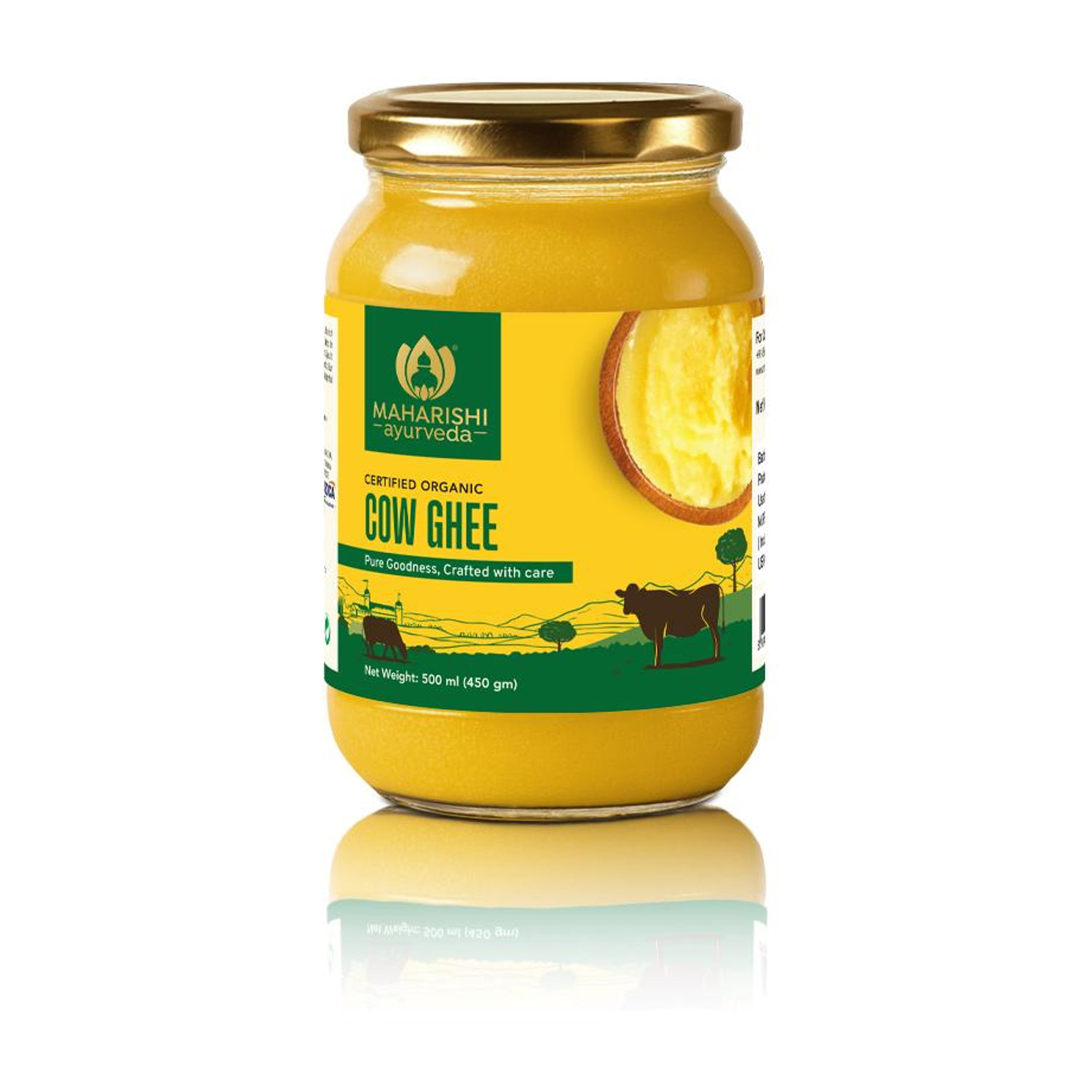 Image of MAHARISHI ayurveda Organic Desi Cow Ghee - 500 ml Ghee Glass Bottle (500 ml)