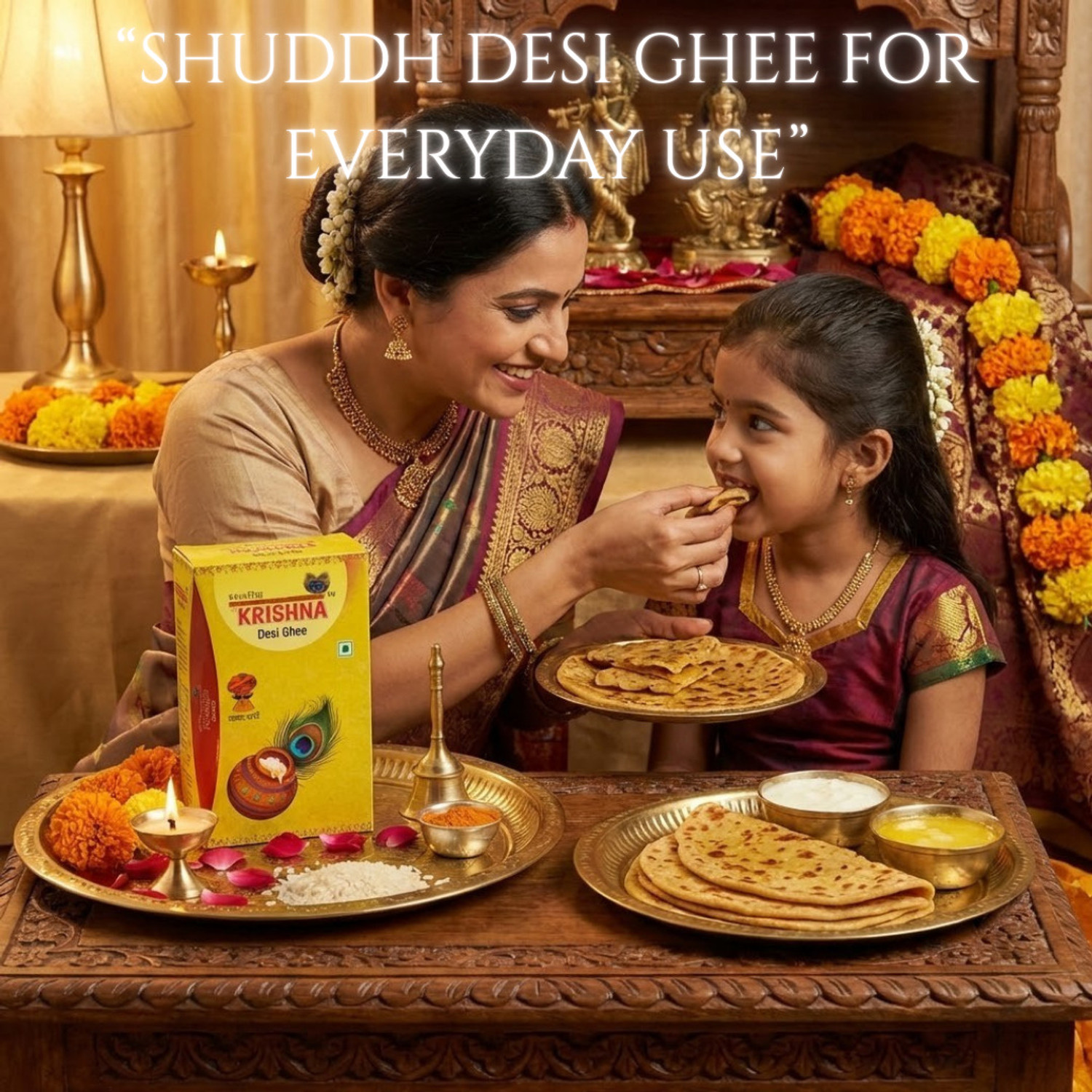 Image of savaria the doodhwala Krishna Pure Buffalo Desi Ghee for Tadka & Cooking Ghee Tetrapack