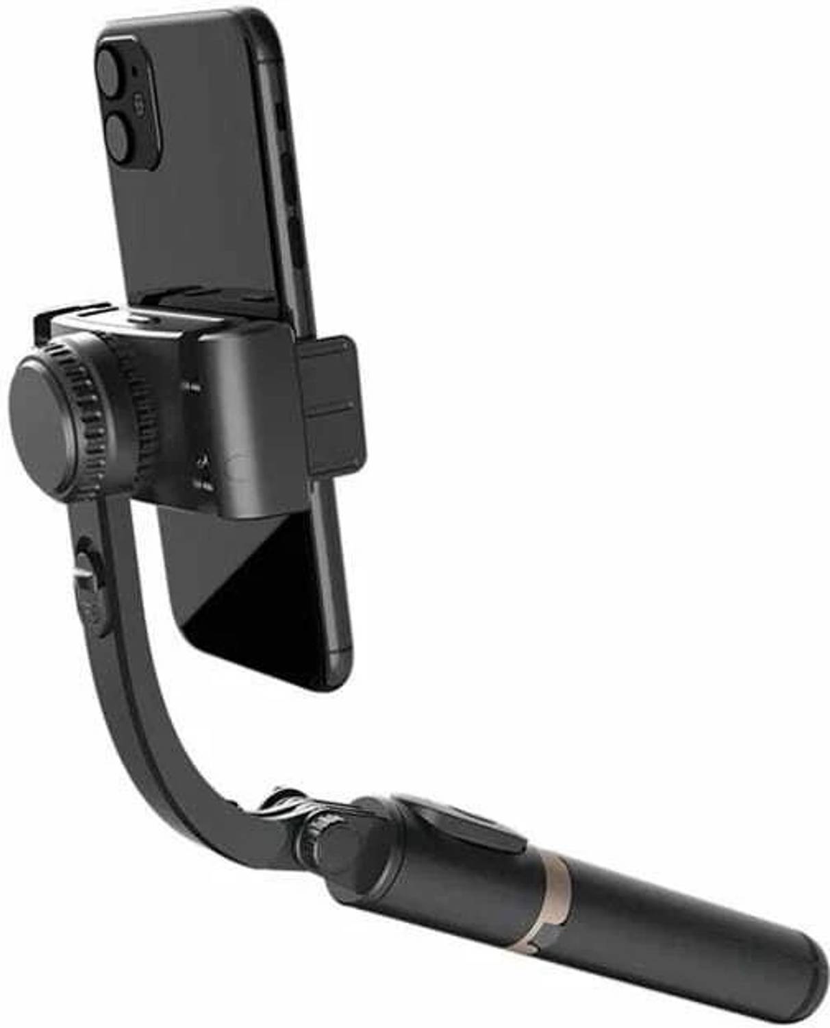 leecy Black Smooth Q08 Gimbal 3 Axis Gimbal for Mobile, Camera