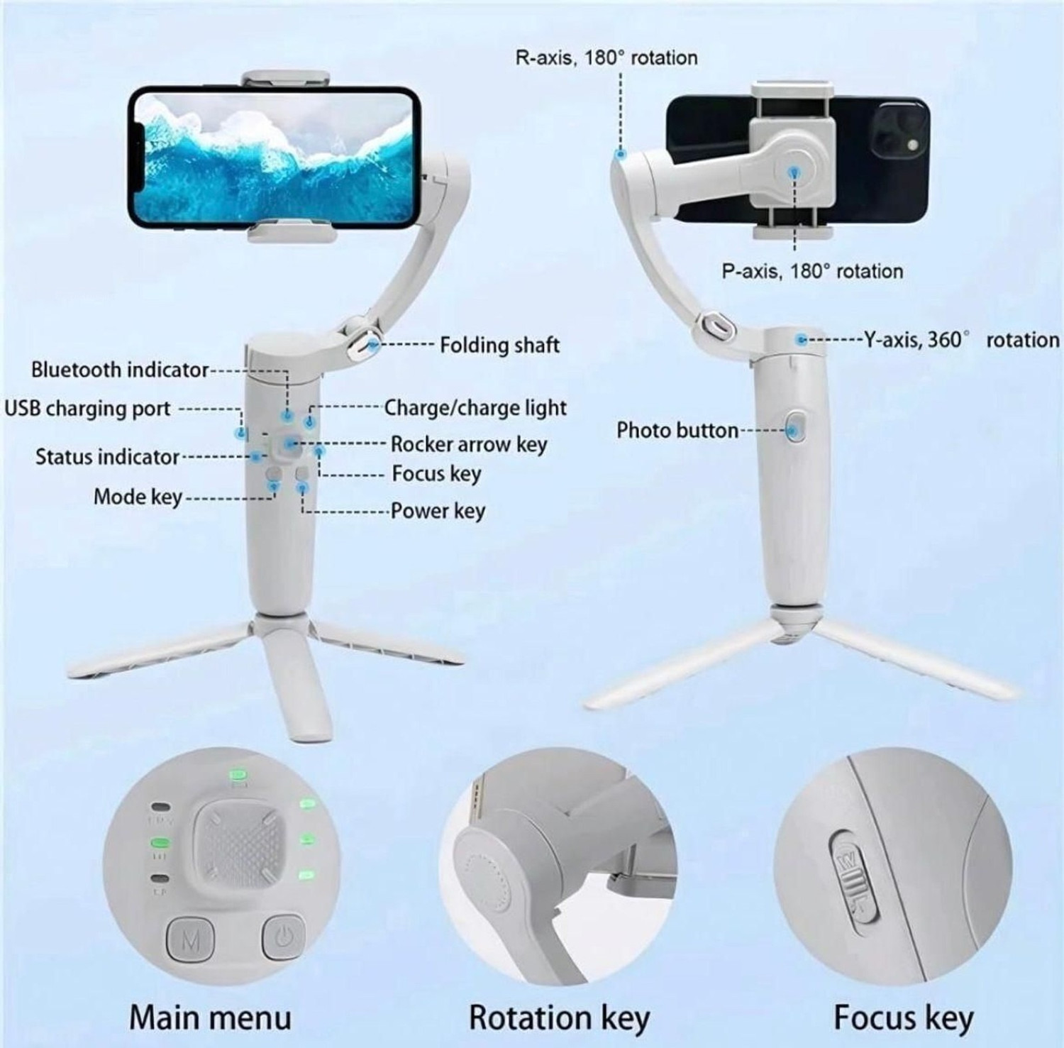 Image of se hub Photography, video and vlogs (Gimbal M2) 3 Axis Gimbal for Camera, Mobile