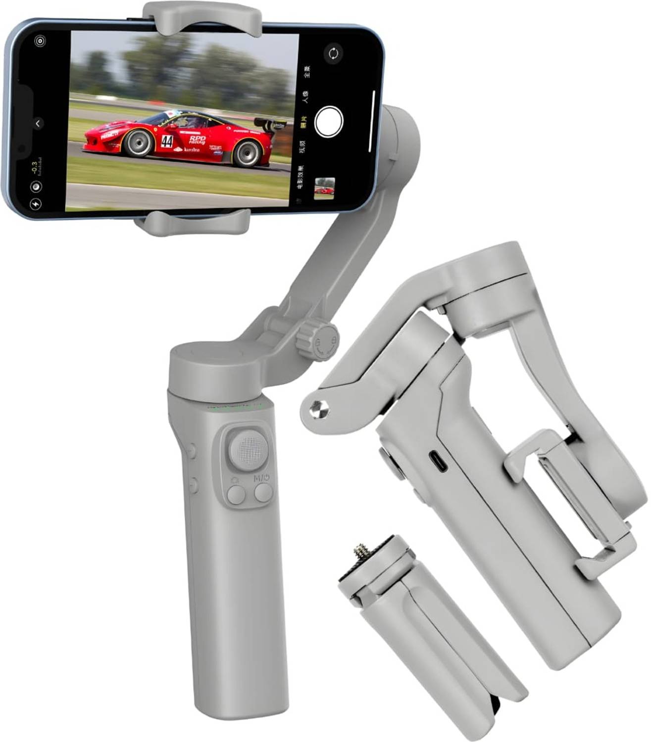 Omex F5 Gimbal Stabilizer 3-Axis Anti-Shake AI Face Tracking Vlogging Video Recording 3 Axis Gimbal for Mobile