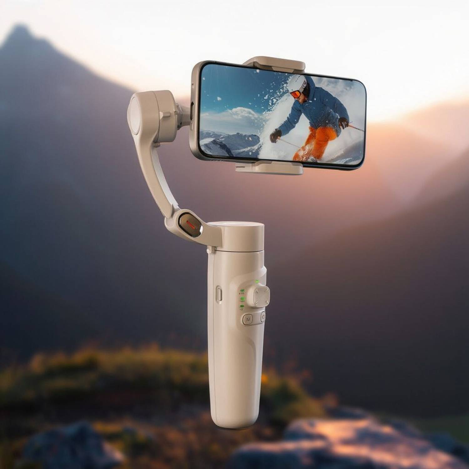 Divine creation M1 3-Axis Gimbal Stabilizer | AI Face Tracking, Smooth Video, Foldable D280 3 Axis Gimbal for Mobile