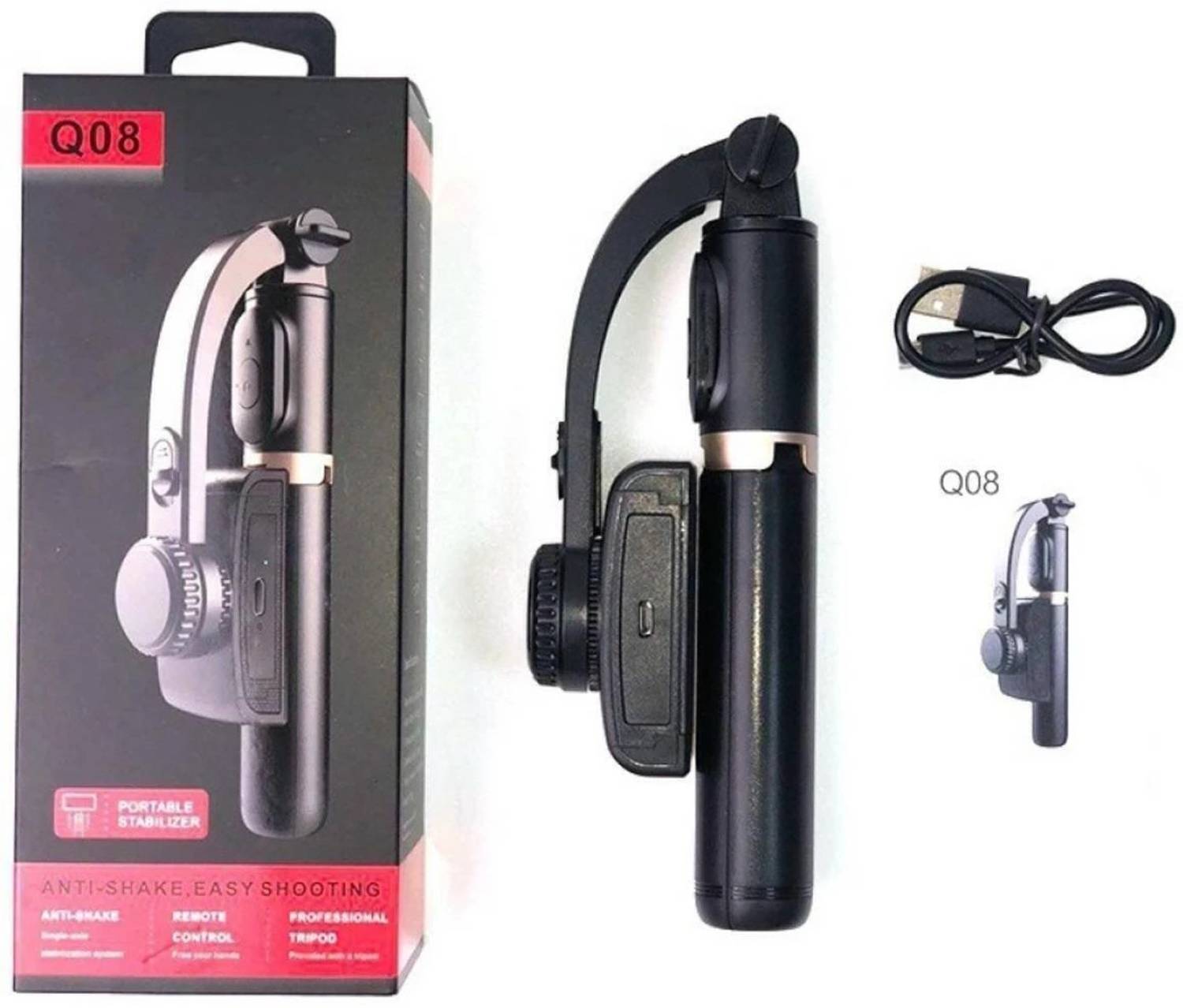 EVAAENTERPRISES q8 gimmbal for shooting videos 3 Axis Gimbal for Camera, Mobile