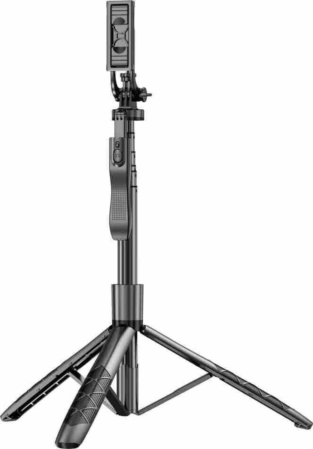EVAAENTERPRISES L16 Black Selfie Stick with 360 Degree Rotation Single Gimbal for Mobile
