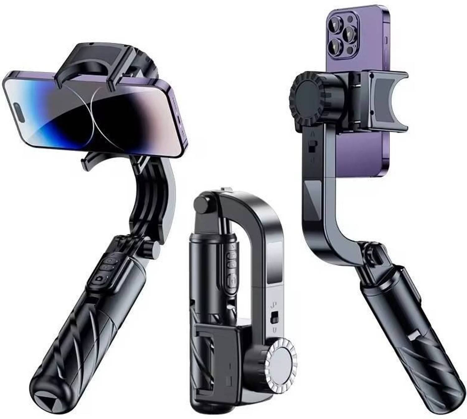 Hold up Gimbal for Smartphone Camera with Bluetooth Compatible Single Gimbal for Mobile