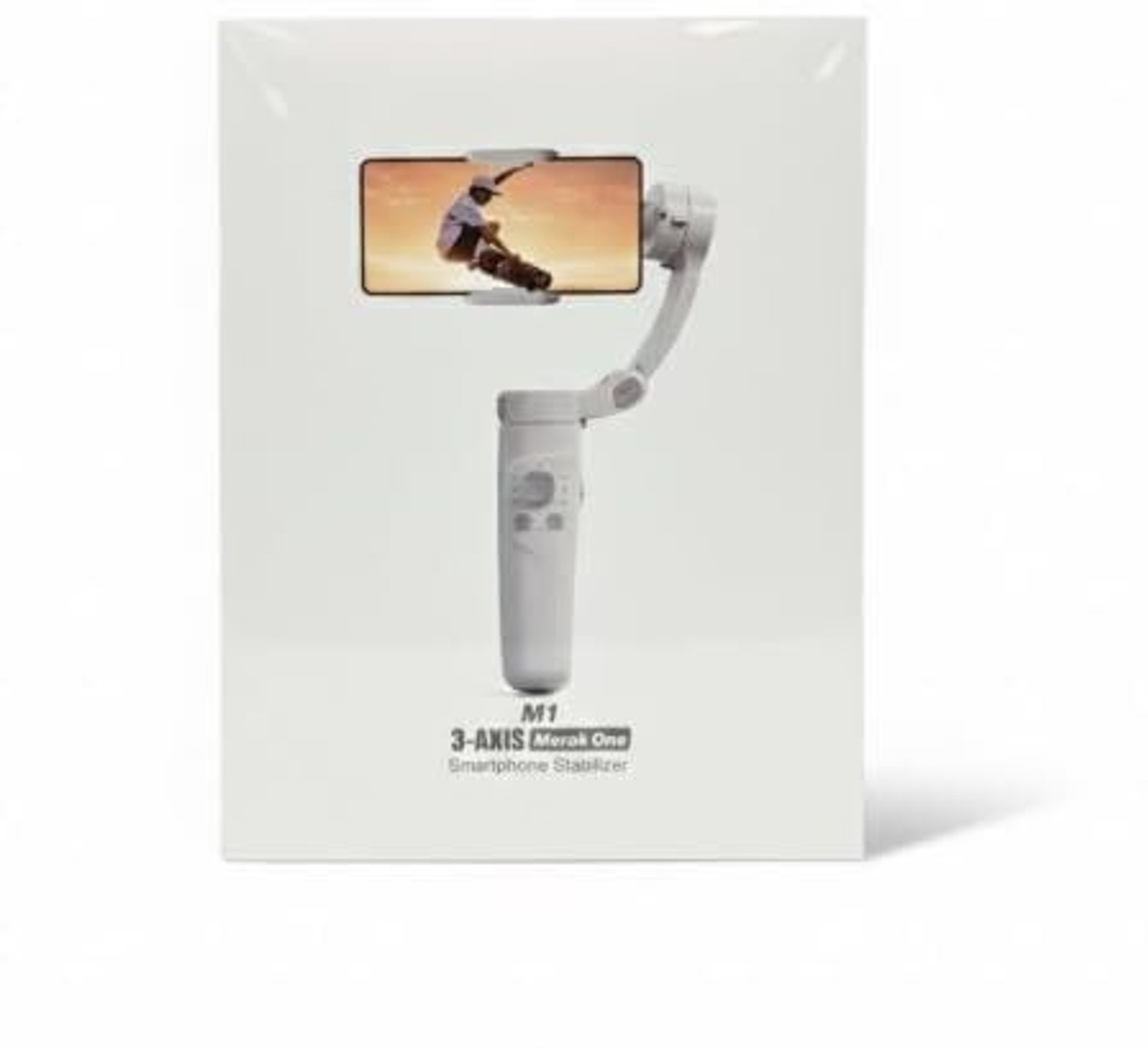 Image of BKS SMART Smartphone Stabilizer Gimbal - White Foldable Design, Portable 3-Axis Stabilizer 3 Axis Gimbal for Camera, Mobile