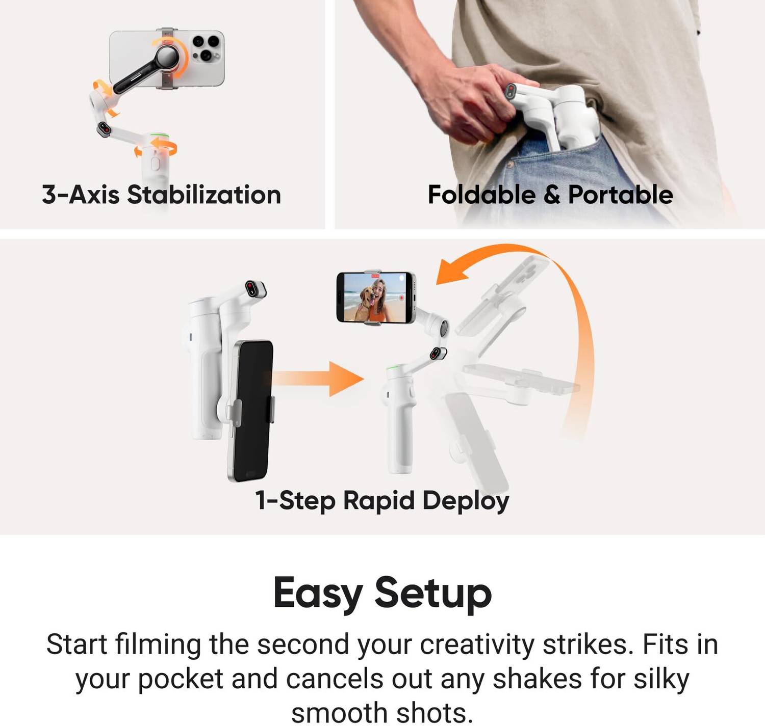 Insta360 Flow 2Pro AI Tracker Kit 3-Axis Gimbal - Image 3