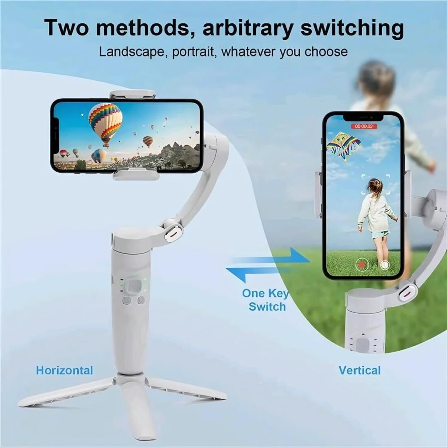 Image of KAVANA M1 Axis Gimble for mobile & camera, vlogging gimble camera,gimbal for mobile 34 3 Axis Gimbal for Mobile, Camera