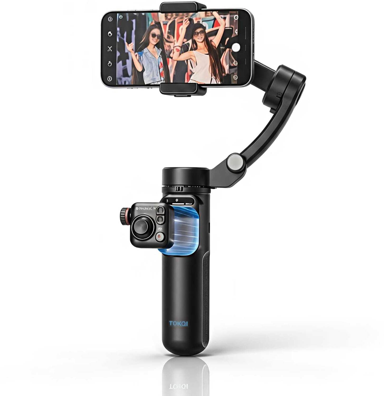 zone alpha MO-2 3-Axis Smartphone Gimbal with AI Face Tracking, 36H Battery & Tripod 3 Axis Gimbal for Mobile