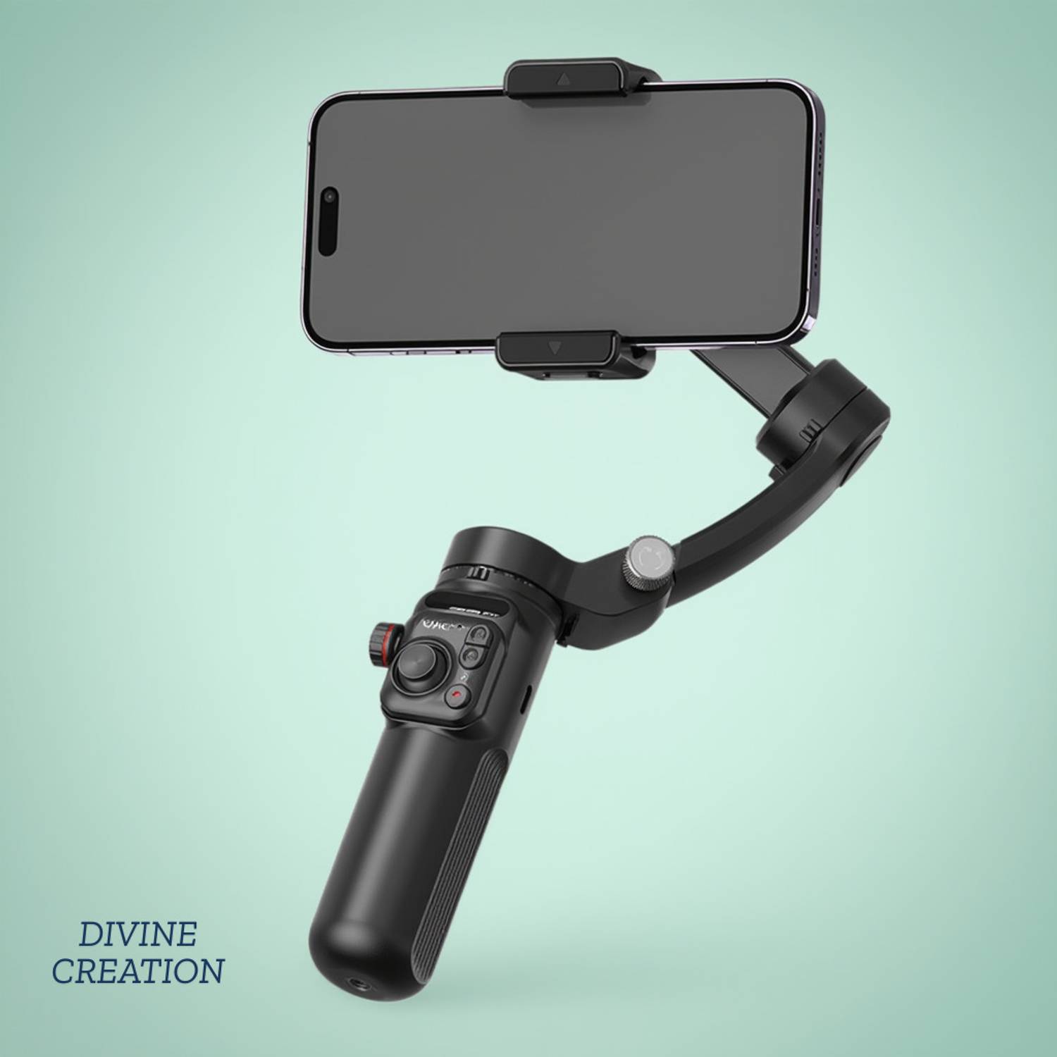 Divine creation M02, 3-Axis Handheld Gimbal Stabilizer Anti-Shake Video AI Stabilization B104 3 Axis Gimbal for Camera, Mobile
