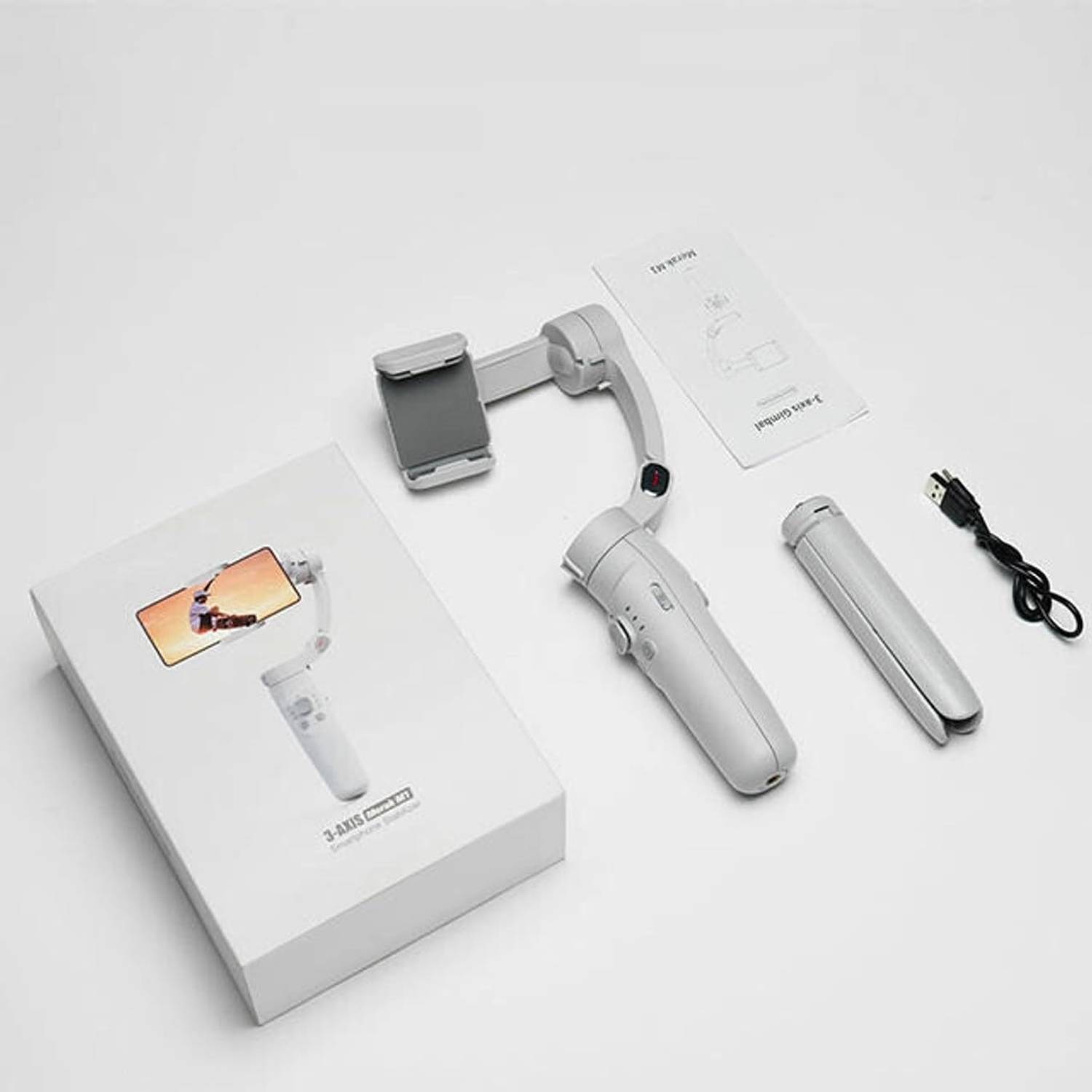 ASVON M1 Anti Shake Mobile Gimbal Stabilizer for YouTube Reels Travel Videos 3 Axis Gimbal for Mobile