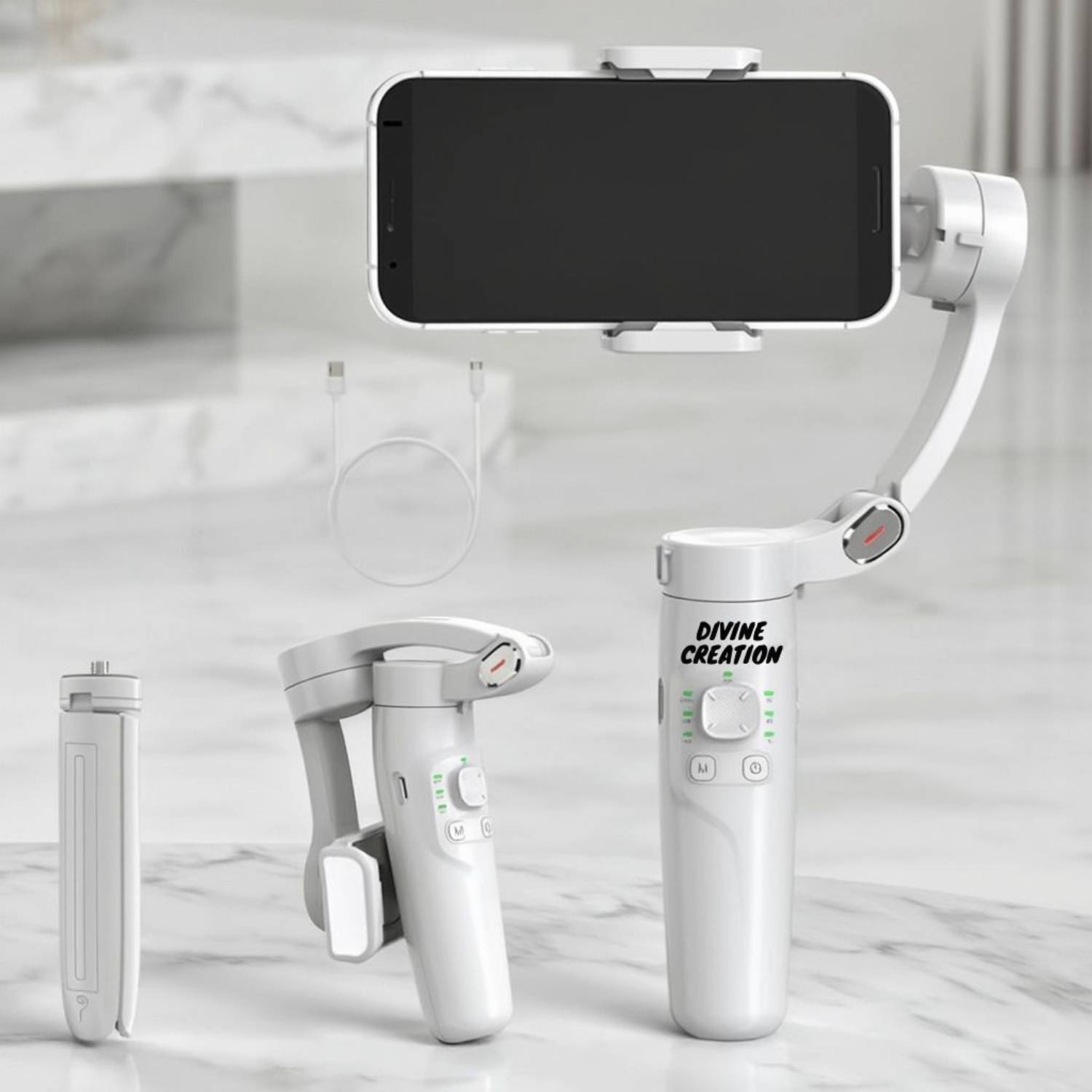 Smartnest M1 3-Axis Gimbal Stabilizer|AI Face Tracking, Smooth Video,Foldable G-01 3 Axis Gimbal for Mobile