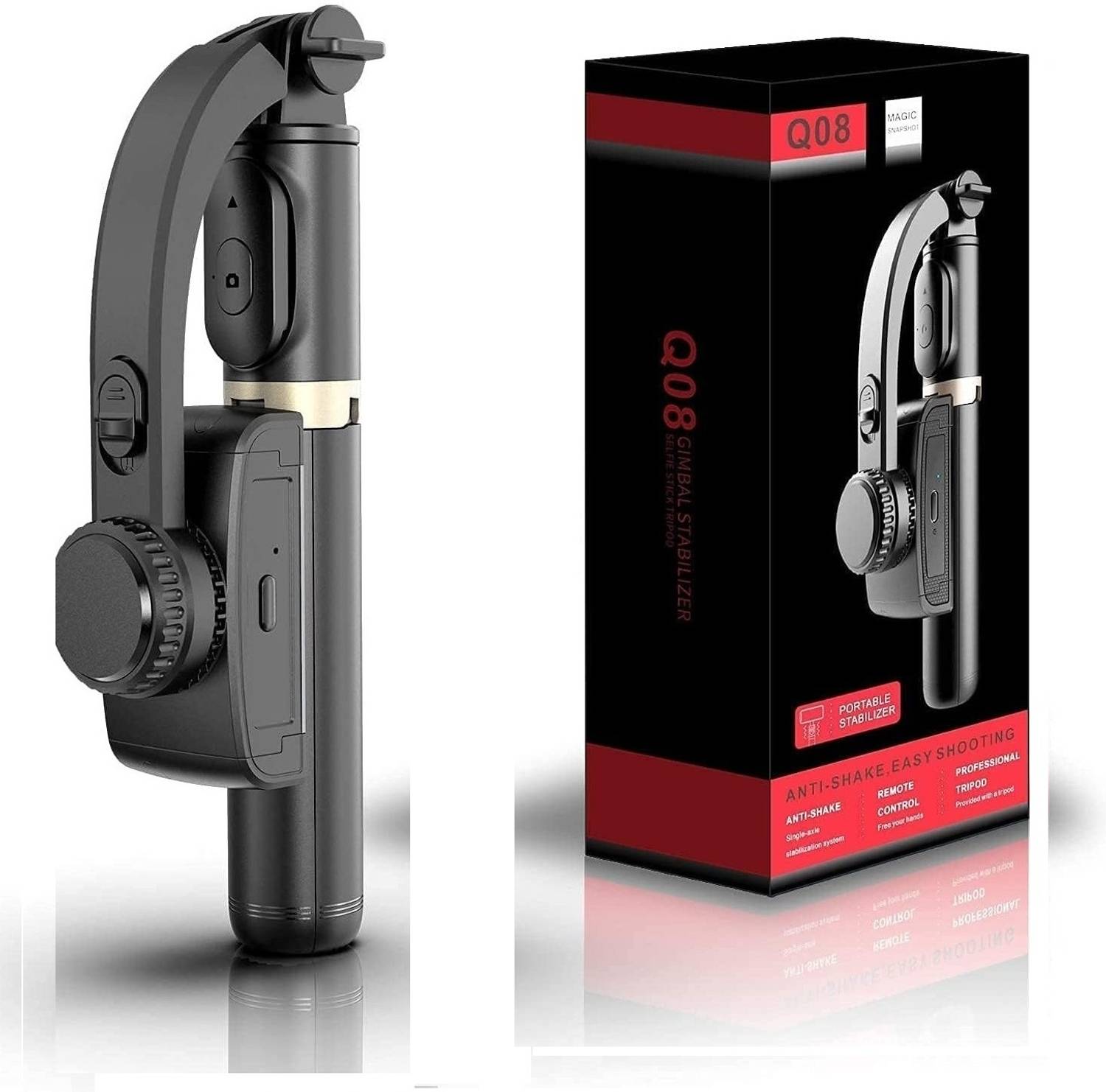 SHAILRON Gimbal for Phone,with Anti-Shake 1-Axis STABILIZER ( 6 Month Warranty) Single Gimbal for Camera, Mobile