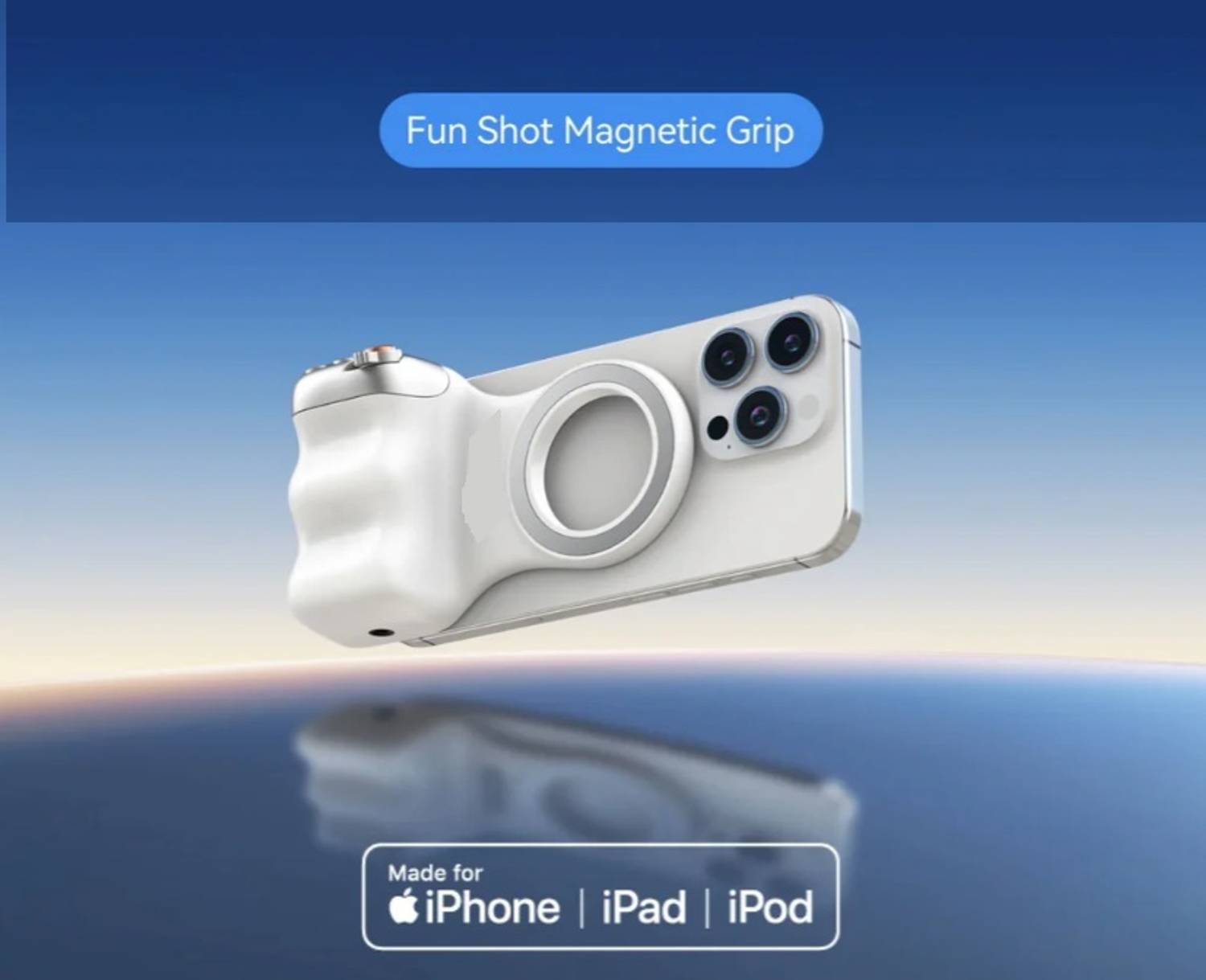 Wifton Universal Magnetic Camera Handle with Bluetooth Remote for Phones 2 Axis Gimbal for Mobile