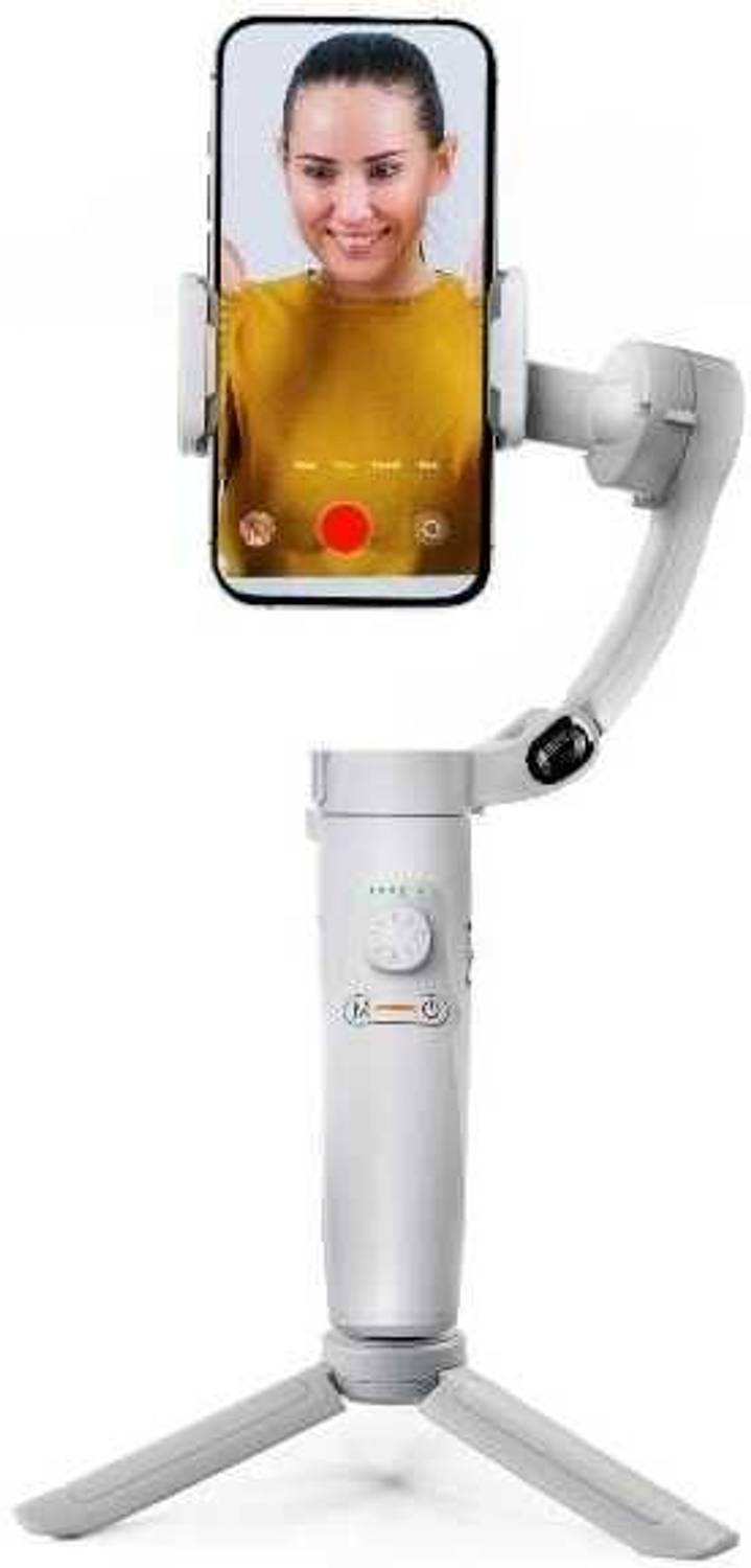 TECHPANDA 3-Axis Smartphone Gimbal Stabilizer | AI Gesture Control | Handheld PTZ Tripod 3 Axis Gimbal for Camera, Mobile