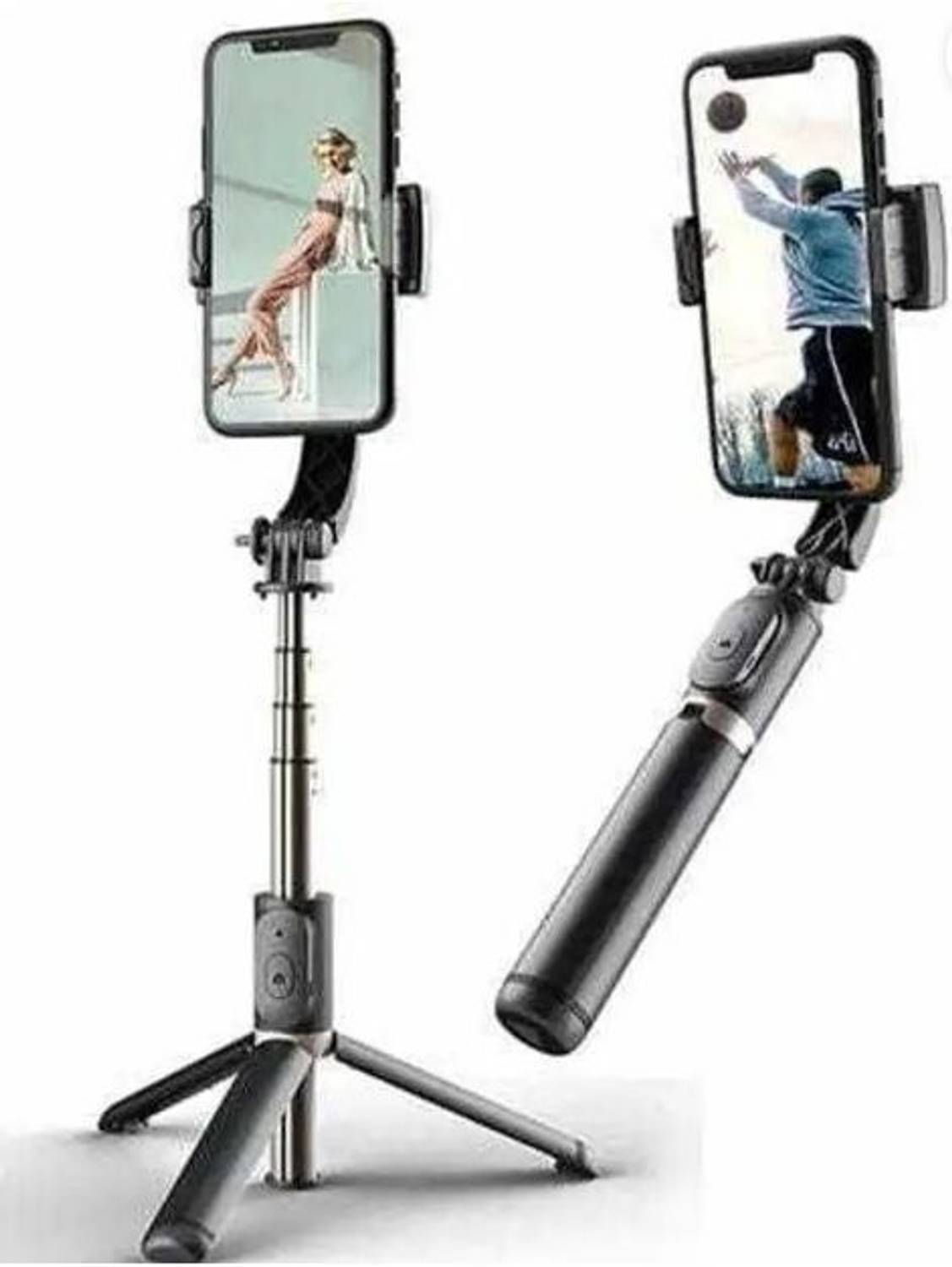 MAFAI Gimbal Q08 (Black Sleek Design) 3 Axis Gimbal for Mobile, Camera