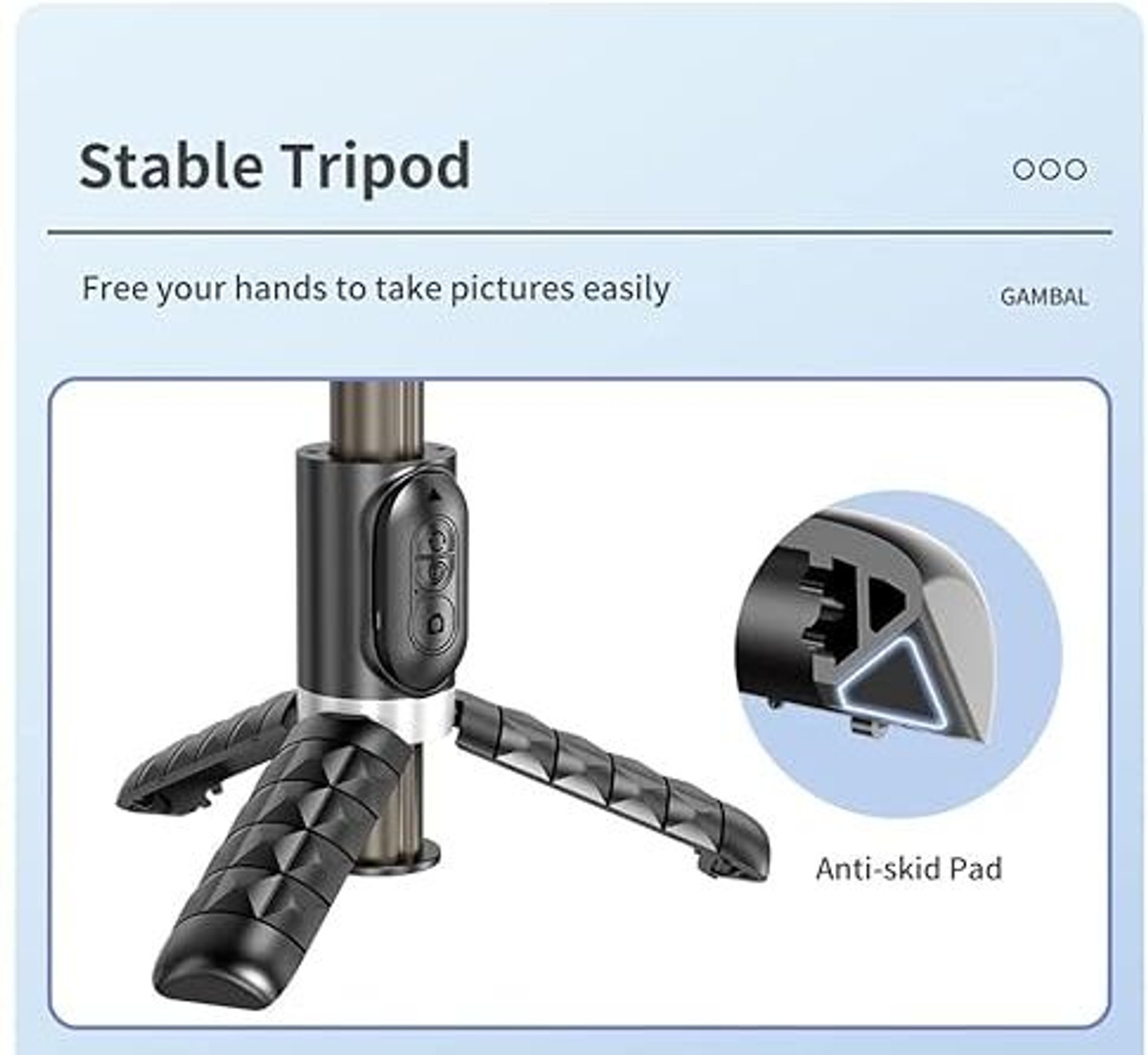 Image of Alfa Q18 Gimbal Stabilizer with Fill Light - YouTube, Instagram - Gift for Creators 3 Axis Gimbal for Mobile