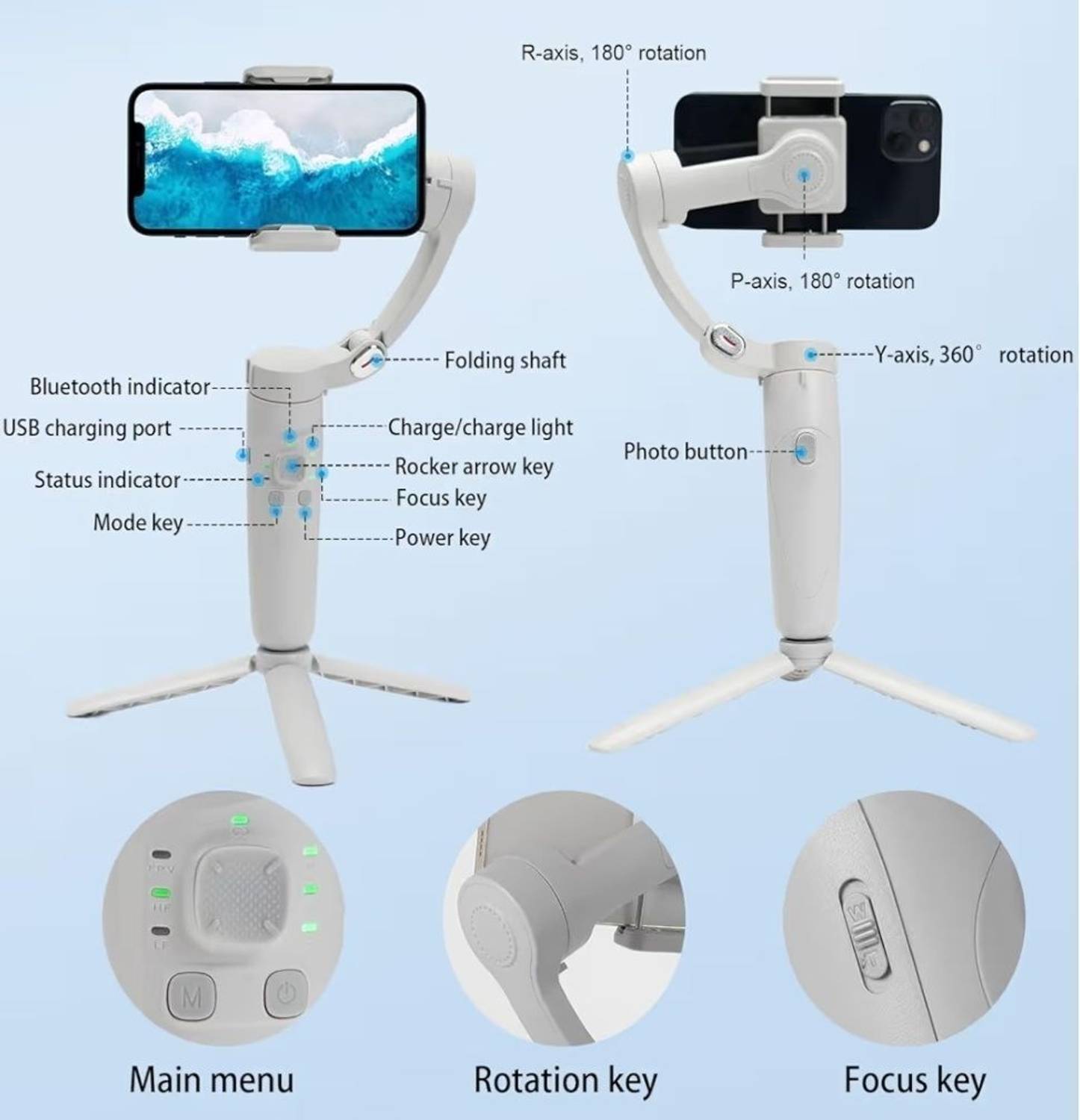 VFW M1 3 Axis Gimbal for Camera, Mobile - Image 4