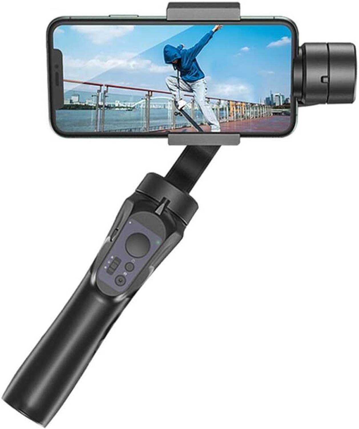 IMMUTABLE 3-Axis Smartphone Gimbal Stabilizer with AI Face Tracking GV19 3 Axis Gimbal for Mobile