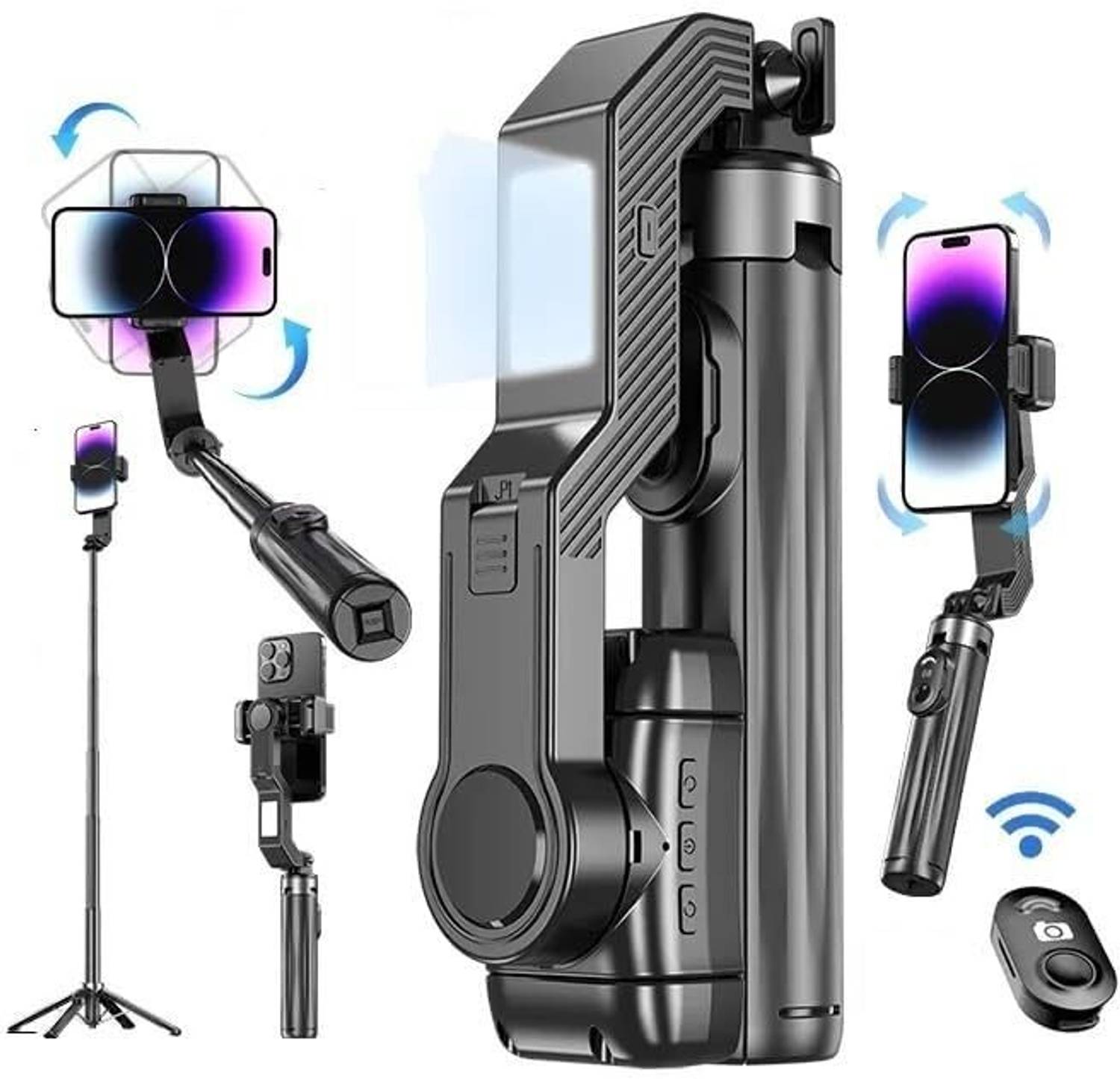 NETZI Q31 Handheld Gimbal Stabilizer Smartphone Camera Selfie Stick Tripod Stand 2 Axis Gimbal for Mobile
