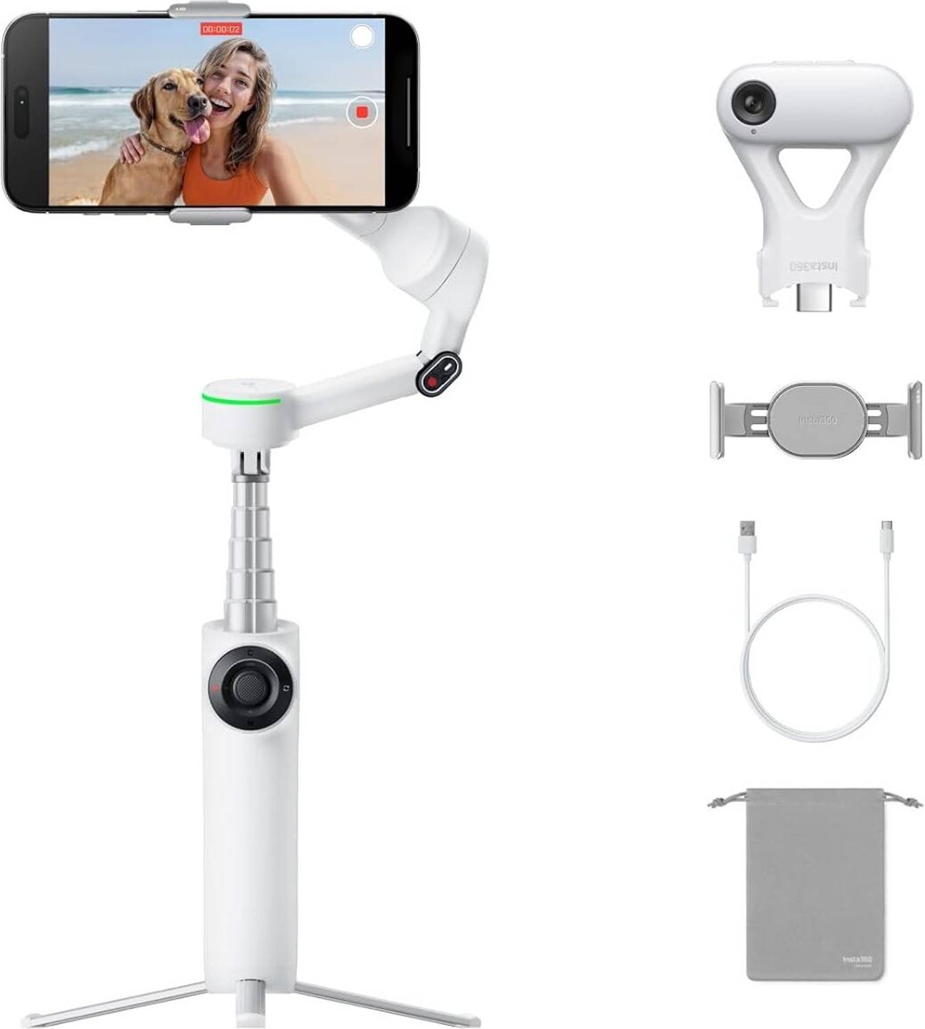 Insta360 Flow 2Pro AI Tracker Kit 3 Axis Gimbal for Mobile