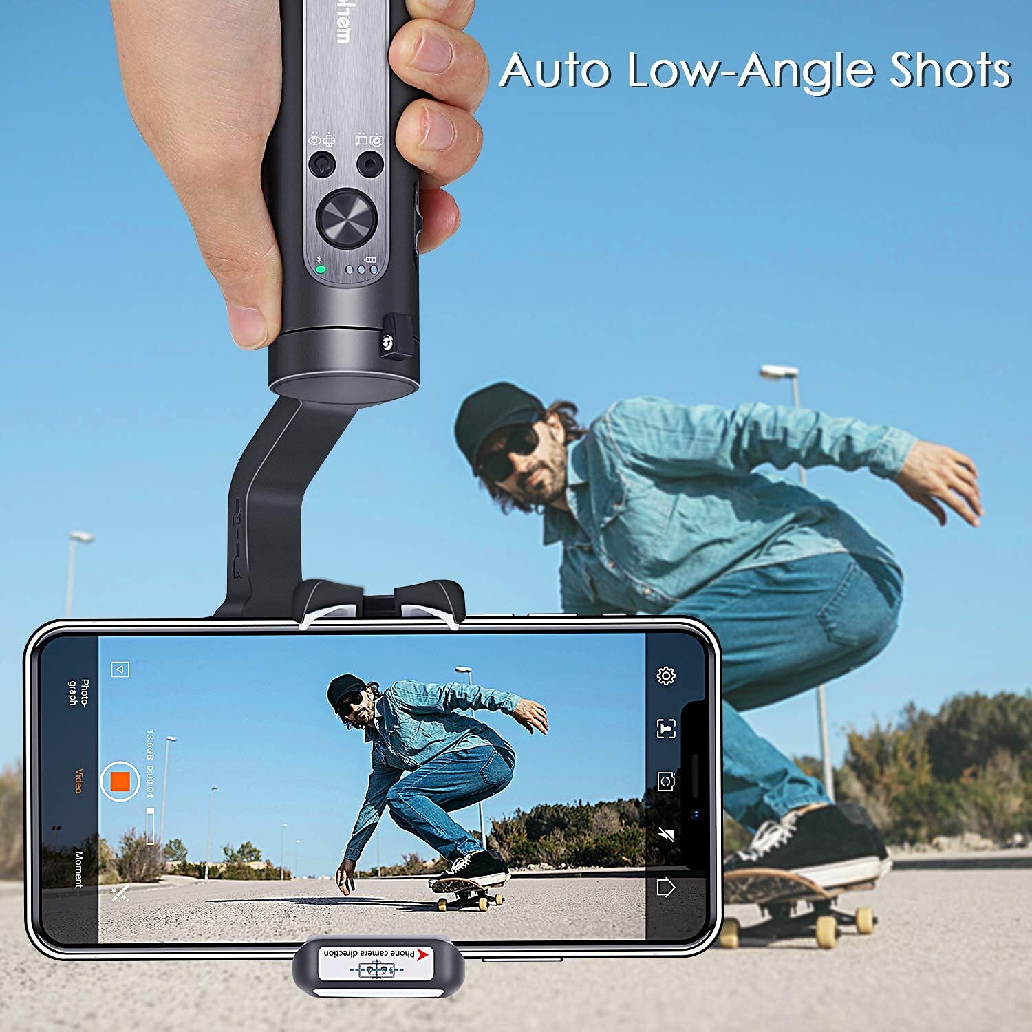 Image of hohem (OPEN BOX) isteady X Smartphone Foldable Gimbal Black 3 Axis Gimbal for Mobile