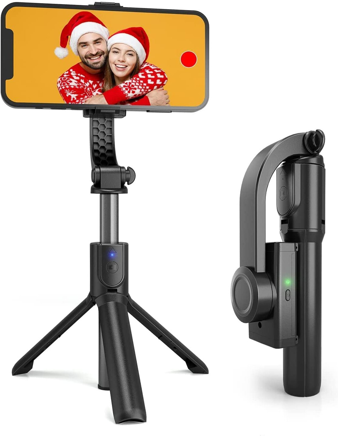 Image of Hold up Gimbal Stabilizer for Smartphone Mobile Stabilizer Selfie Stick Tripod with Wireless Remote 360 Automatic Rotation Bluetooth Selfie Stick