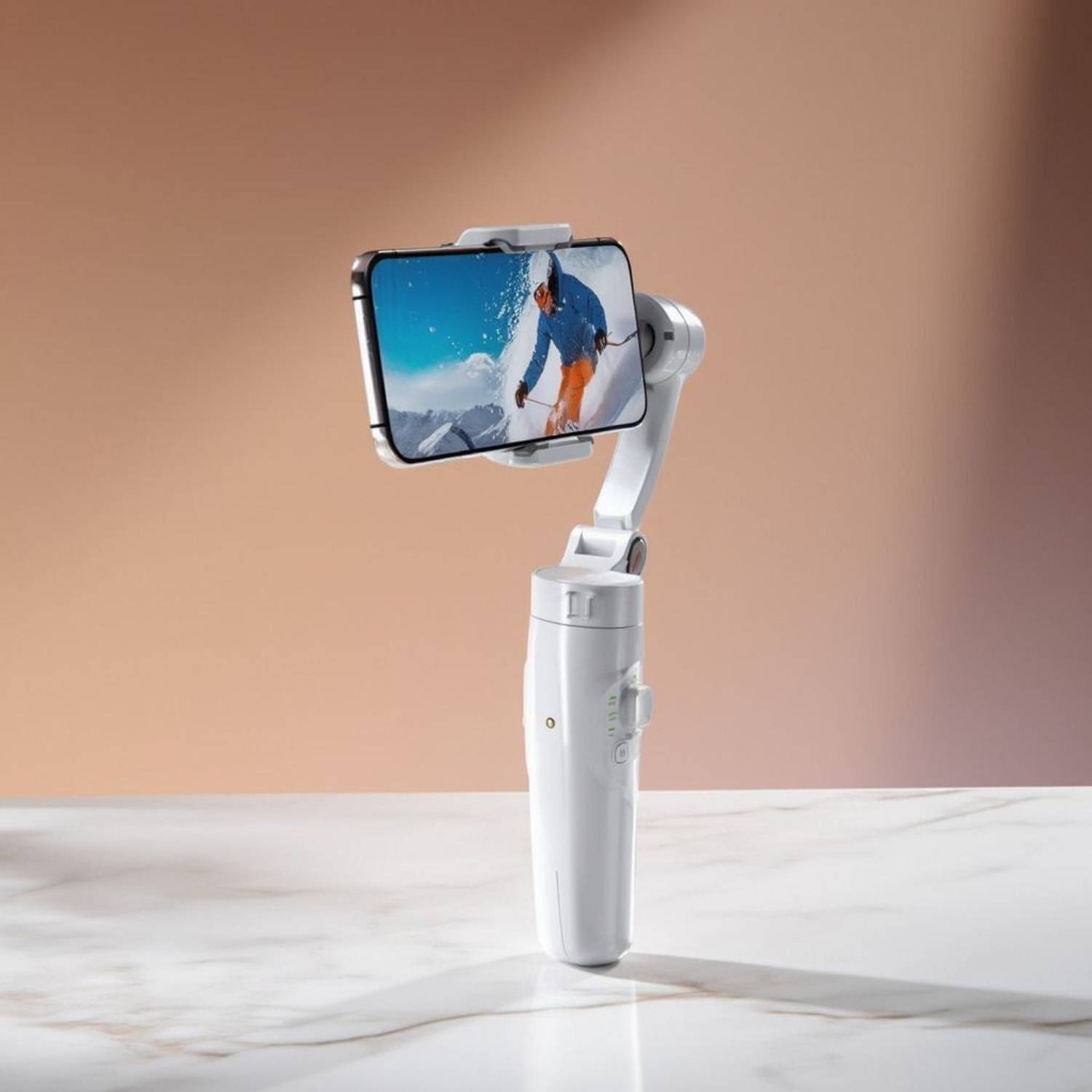 Divine creation M1 3-Axis Gimbal Stabilizer | AI Face Tracking, Smooth Video, Foldable D395 3 Axis Gimbal for Mobile