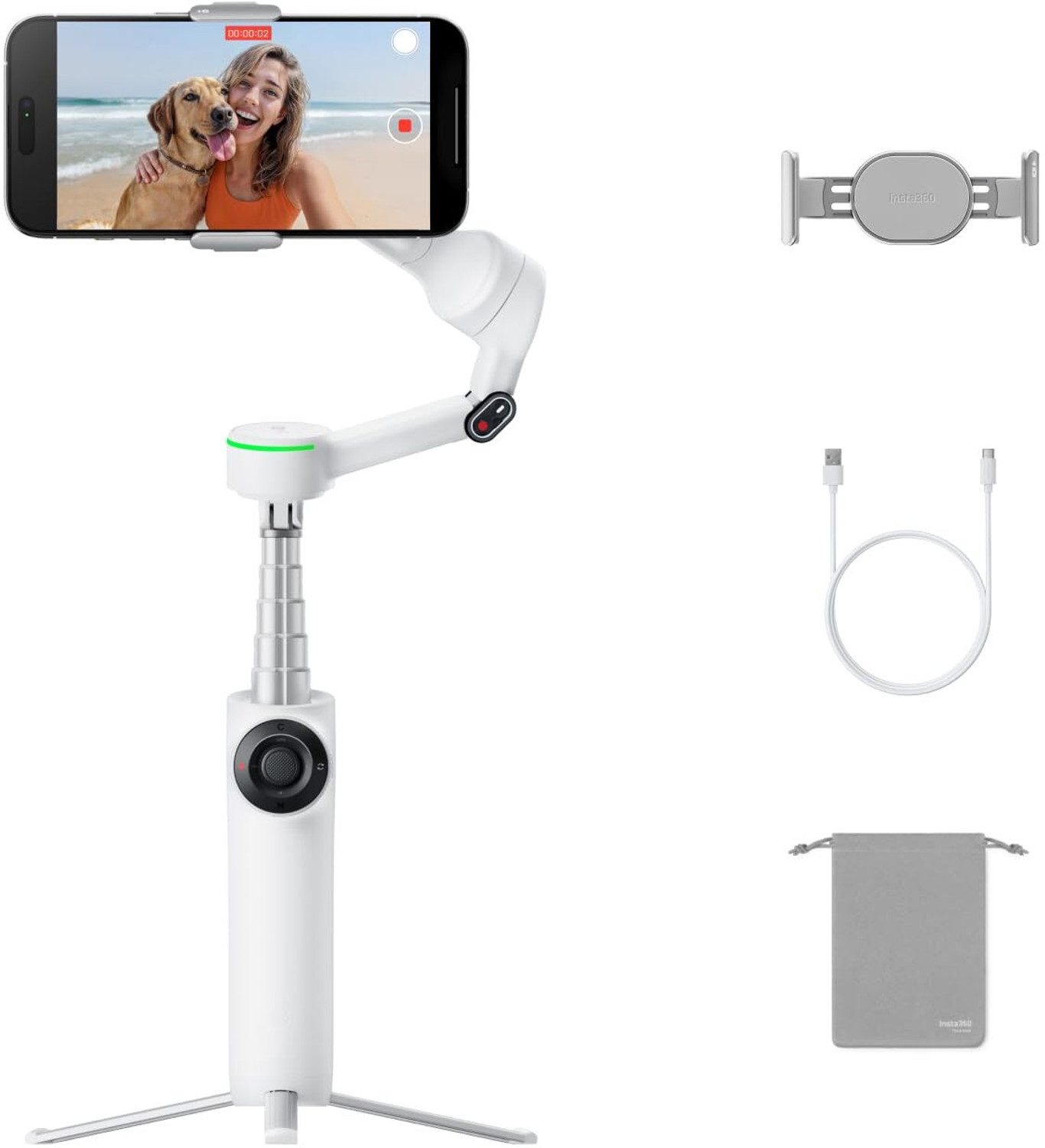 Image of Insta360 Flow 2 Pro Standard 3 Axis Gimbal for Mobile