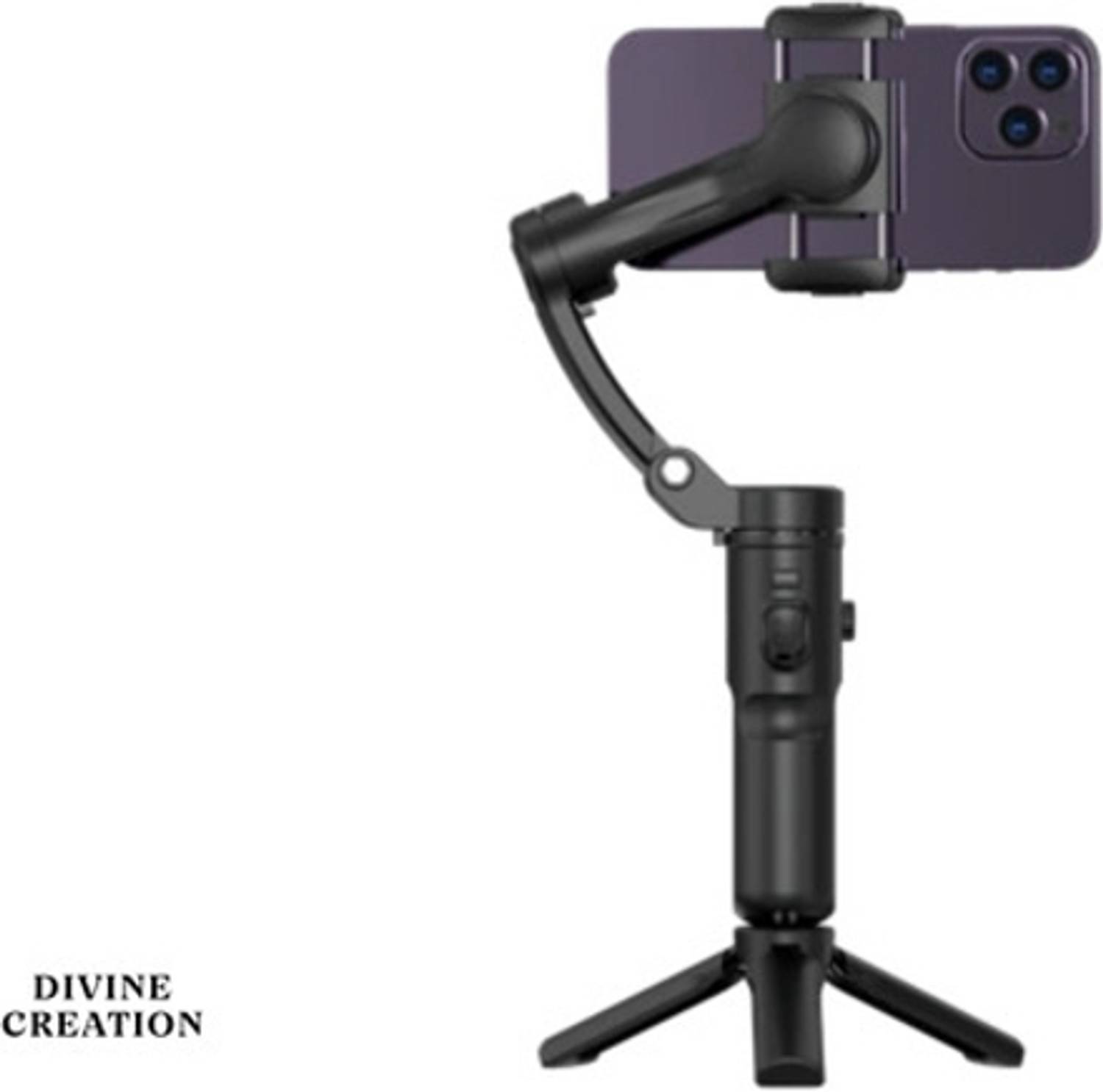 Divine creation M02, 3-Axis Handheld Gimbal Stabilizer Anti-Shake Video AI Stabilization B149 3 Axis Gimbal for Camera, Mobile