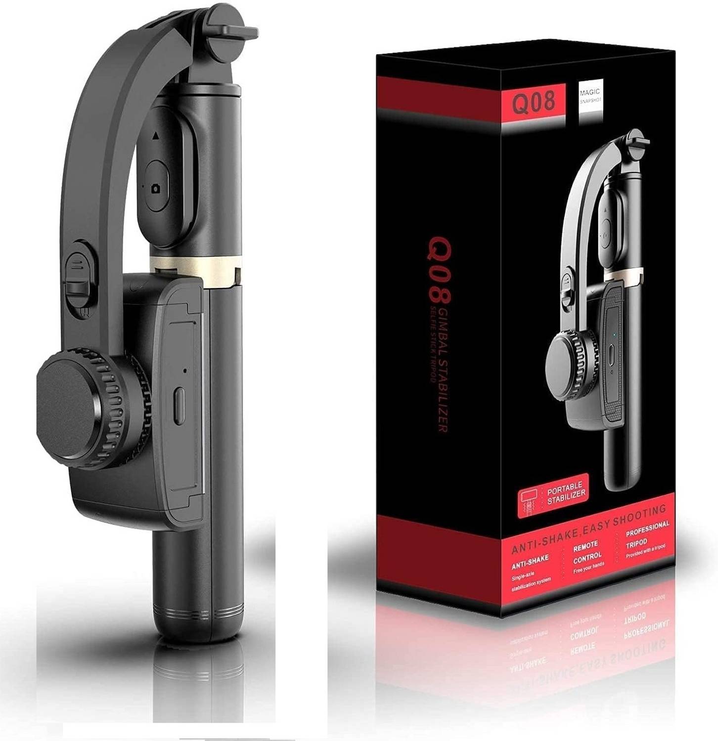SHAILRON Gimbal for Phone,Anti-Shake 1-Axis STABILIZER for mobile for Vlogging Reels #2 Single Gimbal for Camera, Mobile