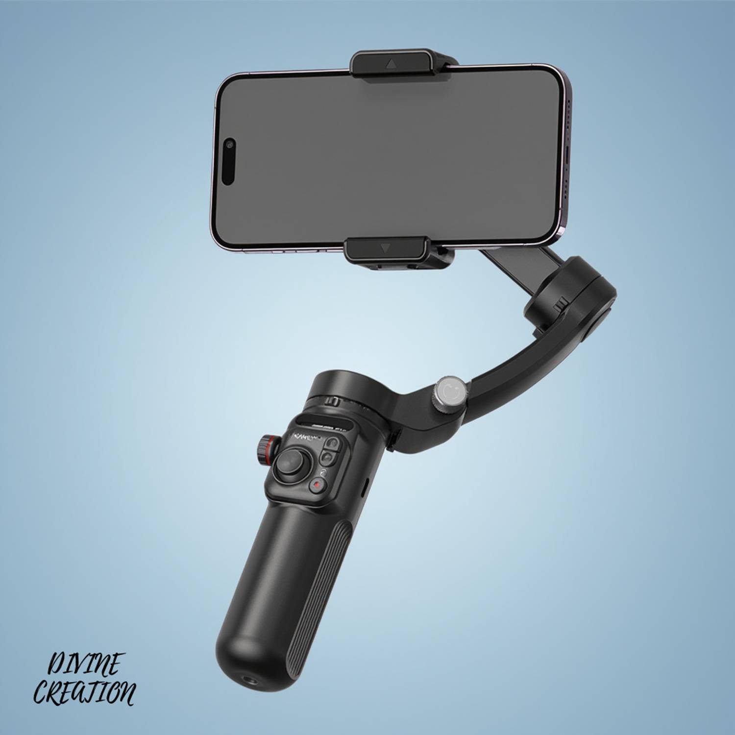 Divine creation M02, 3-Axis Handheld Gimbal Stabilizer Anti-Shake Video AI Stabilization B218 3 Axis Gimbal for Camera, Mobile