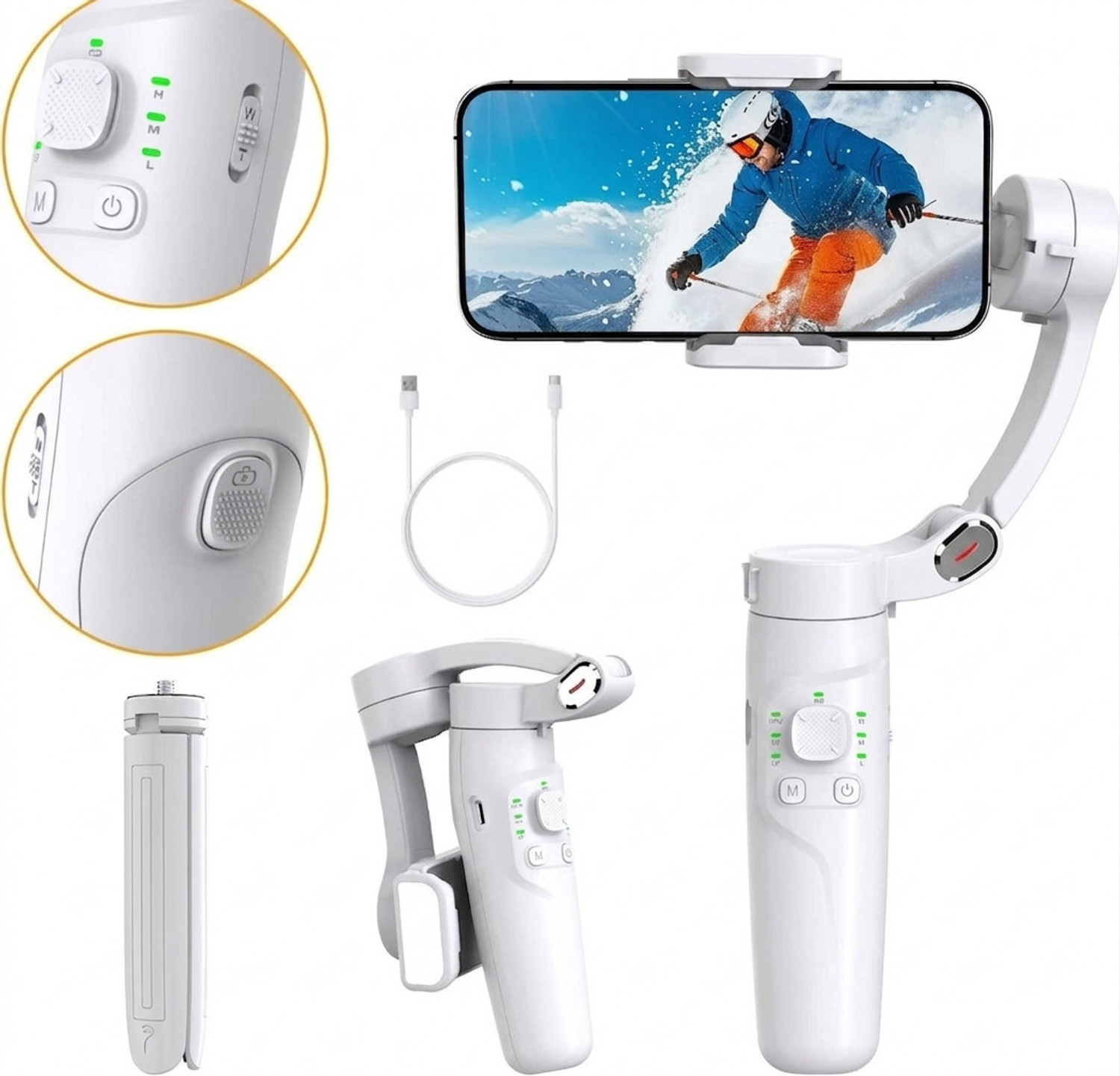 Image of se hub Photography, video and vlogs (Gimbal M2) 3 Axis Gimbal for Camera, Mobile
