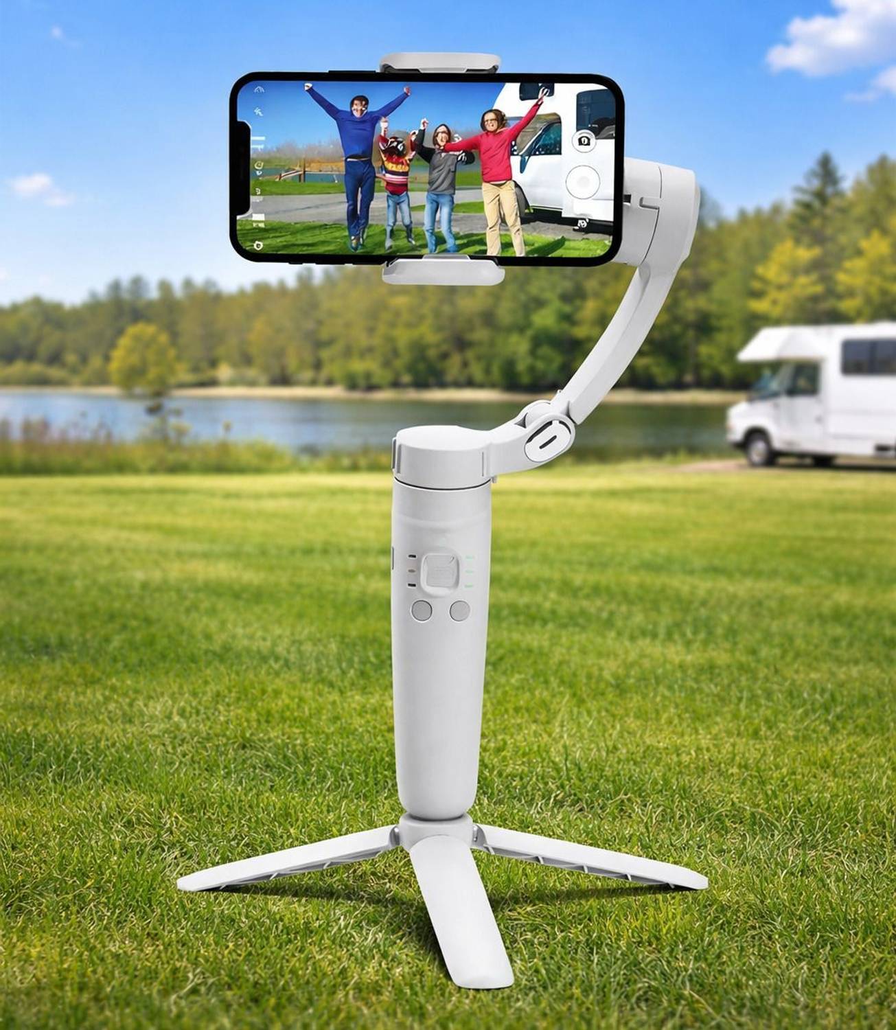 WELITRO Gimbal, Anti Shake & Portable 360° Rotation, Motor Stabilizer, Bluetooth Control 3 Axis Gimbal for Mobile