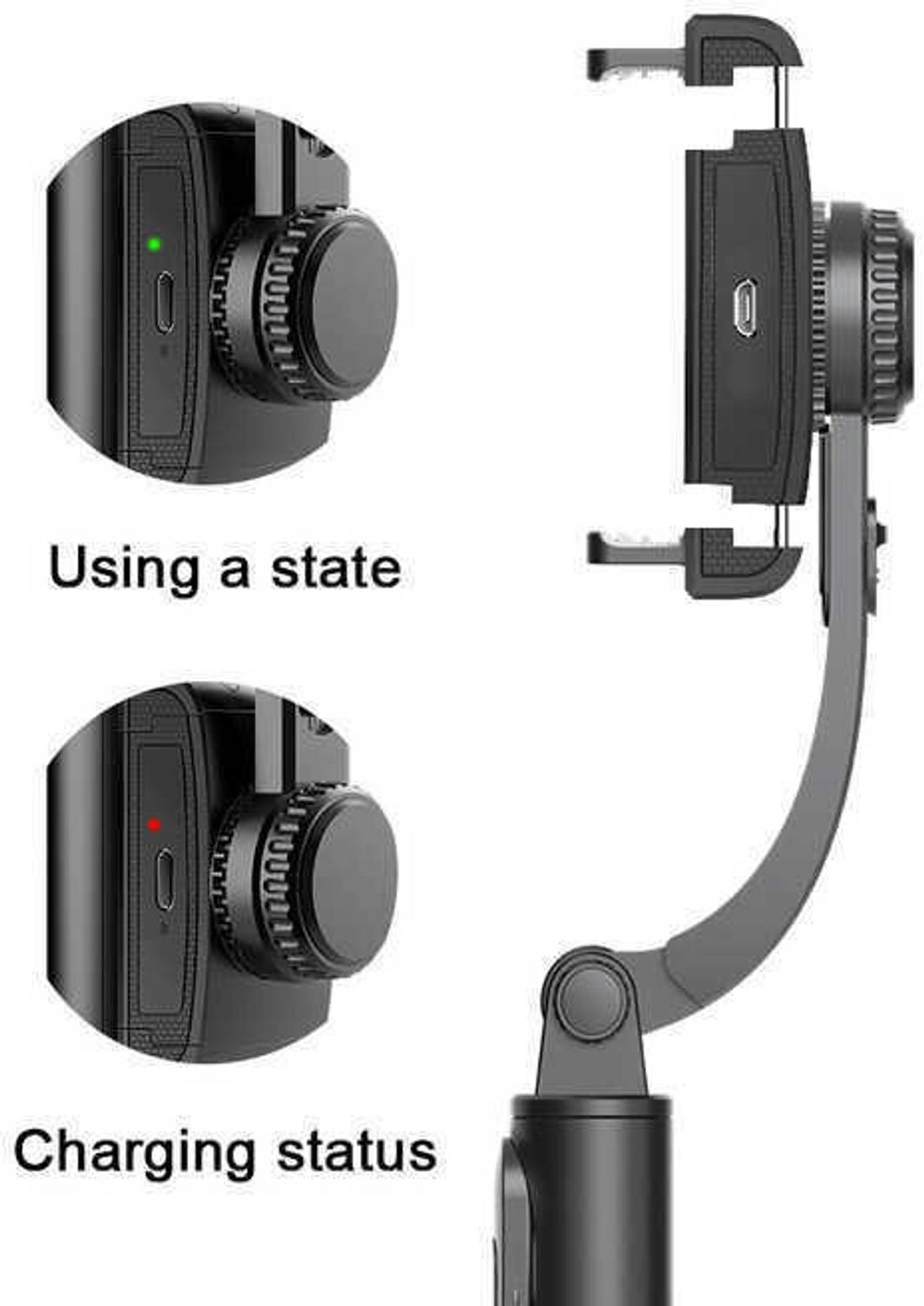 EVAAENTERPRISES QO8 Smooth Gimbal 3 Axis Gimbal for Mobile