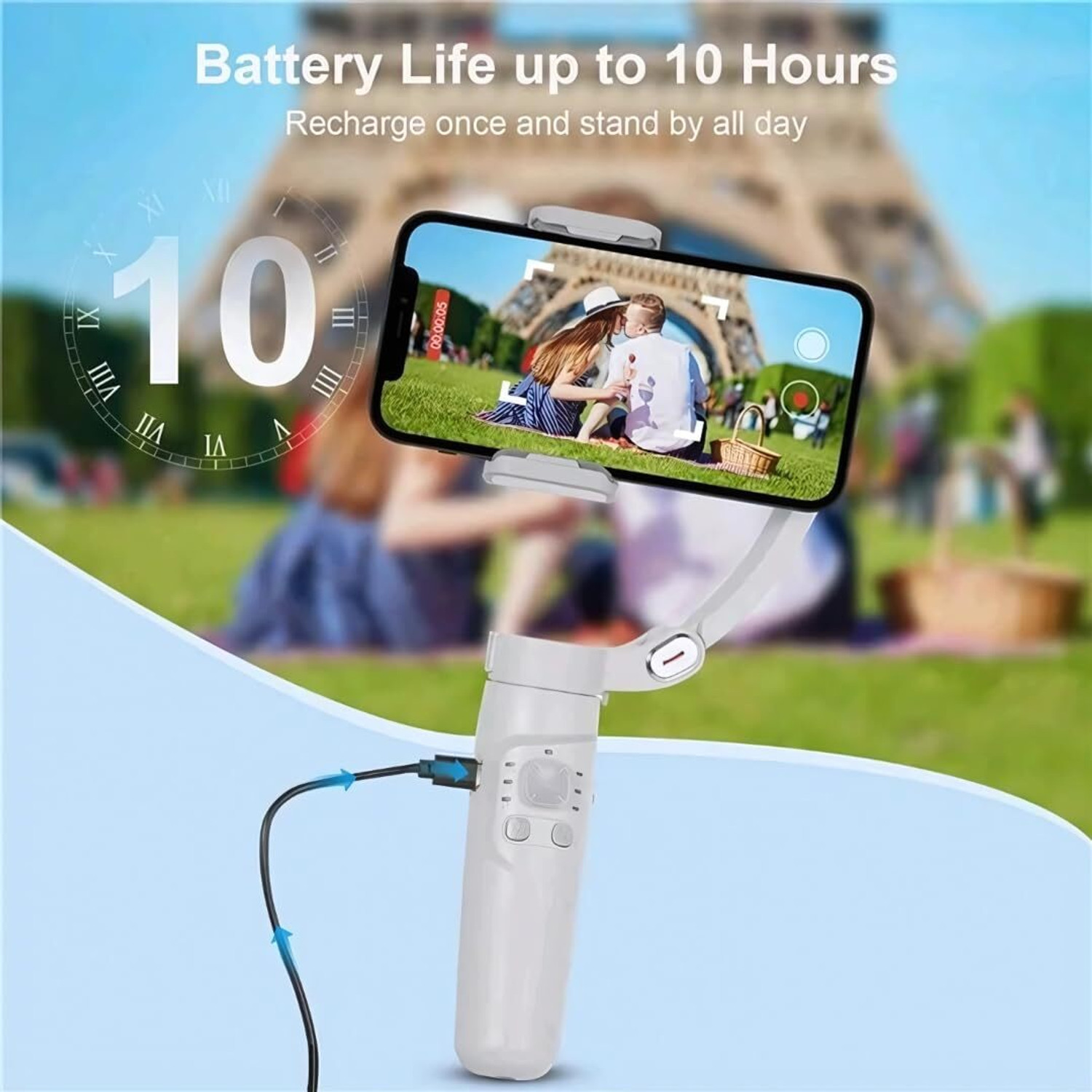 Image of KAVANA M1 Axis Gimble for mobile & camera, vlogging gimble camera,gimbal for mobile 34 3 Axis Gimbal for Mobile, Camera