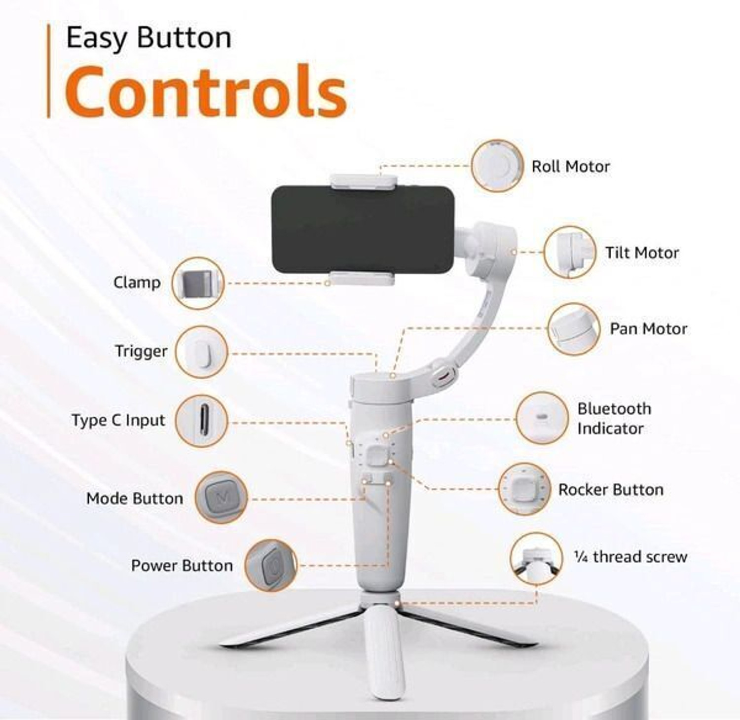 Image of kwahish trends M1-3axia 3 Axis Gimbal for Camera, Mobile